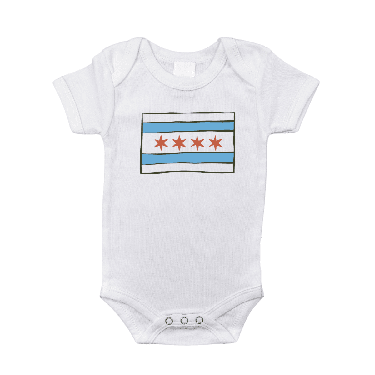 Chicago Flag Baby Onesie-thumbmail-1