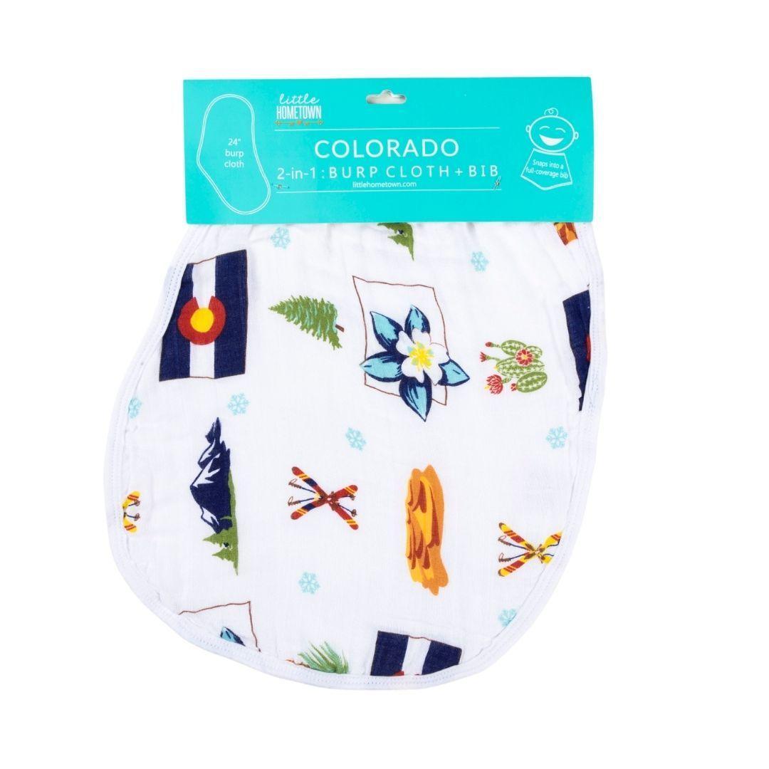 Colorado Baby 2-in-1 Combo Baby Burp Cloth and Wraparound Snappable Bib-thumbmail-1
