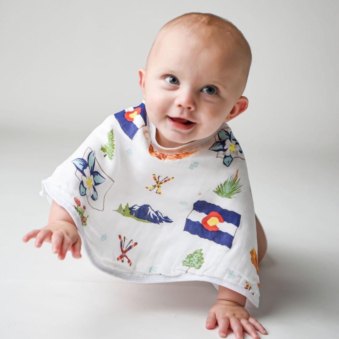 Colorado Baby 2-in-1 Combo Baby Burp Cloth and Wraparound Snappable Bib-thumbmail-2