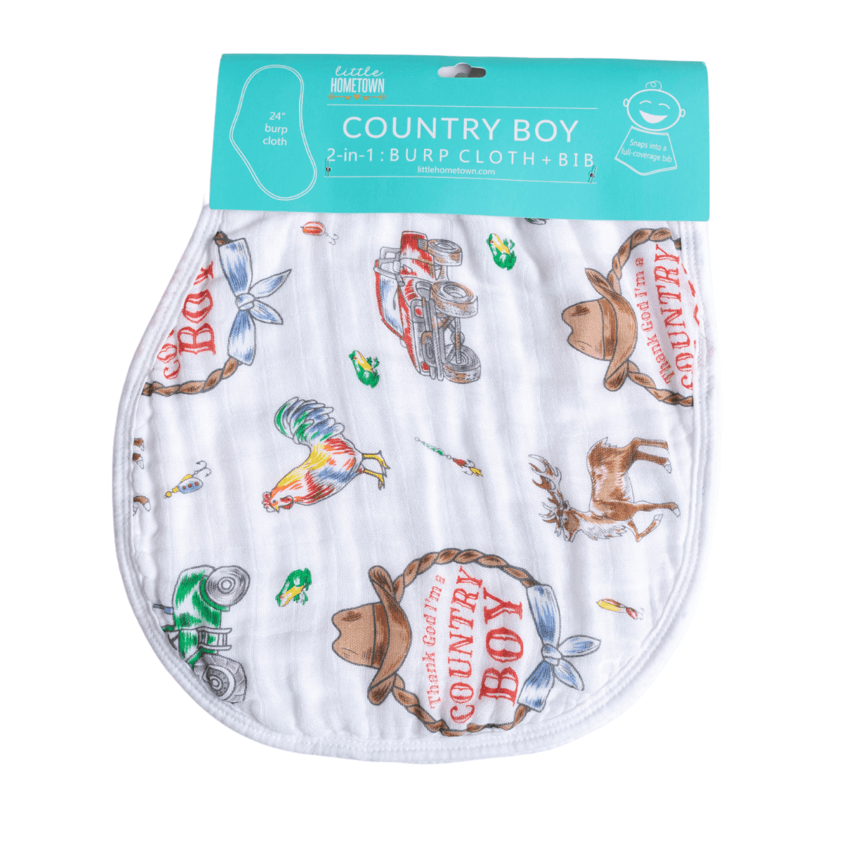 Country Boy 2 in 1 Burp Cloth and Bib Combo-thumbmail-5