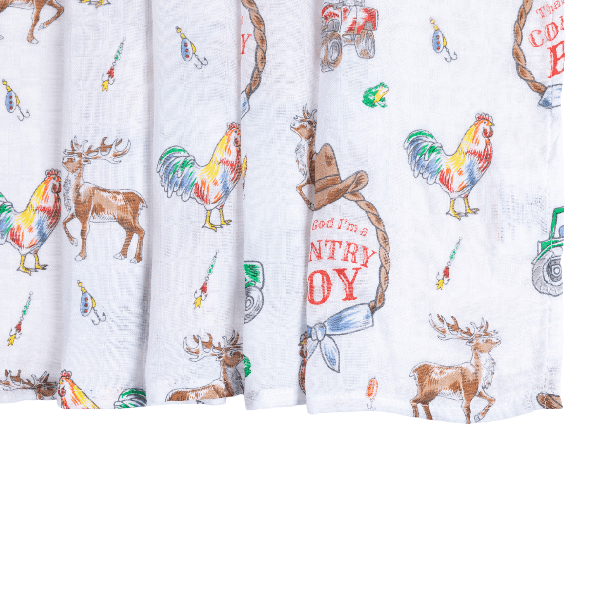 Country Boy Muslin Swaddle Receiving Blanket-thumbmail-2