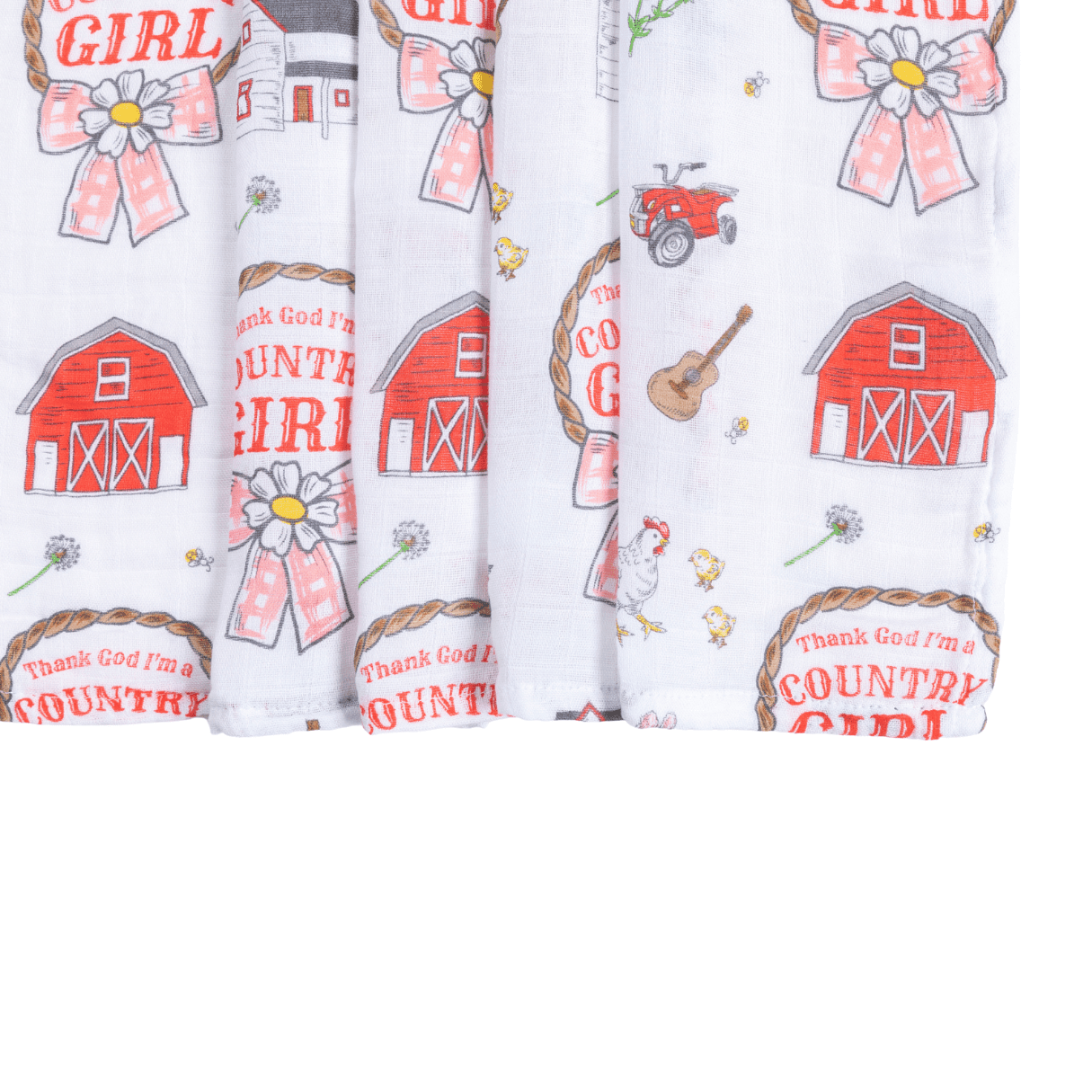 Country Girl Muslin Swaddle Receiving Blanket-thumbmail-1