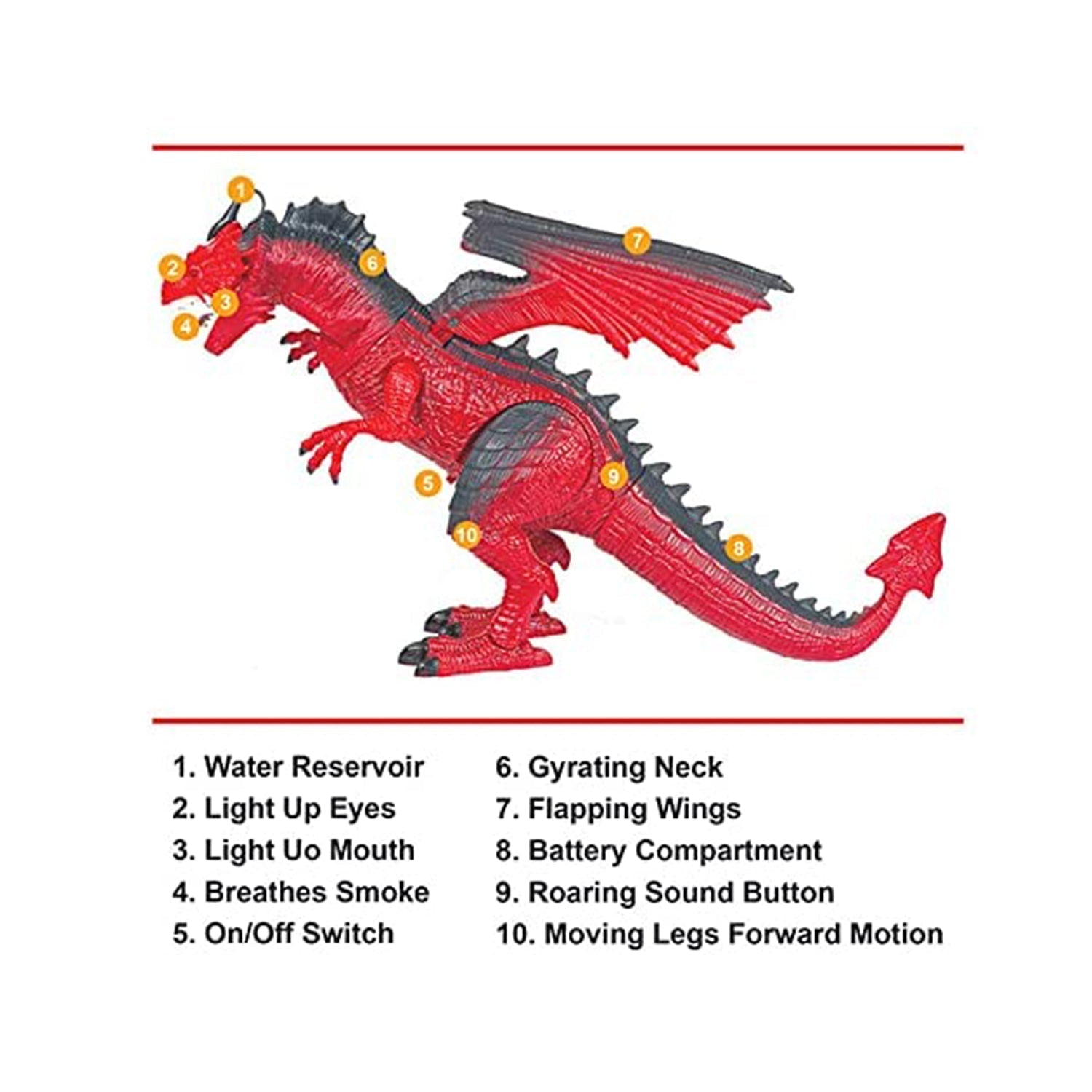 Contixo DR3 Remote Control RC Dragon Dinosaur Toy-thumbmail-4