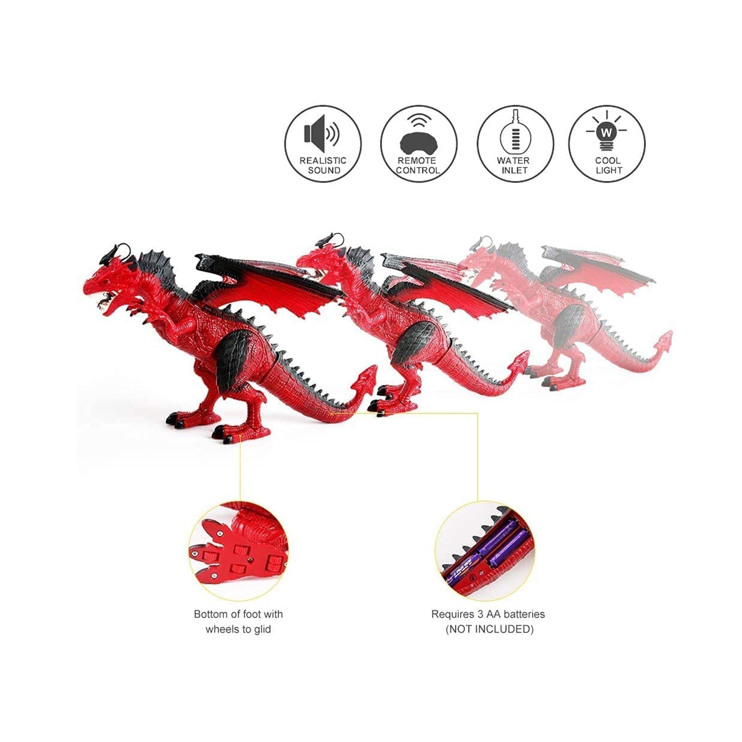 Contixo DR3 Remote Control RC Dragon Dinosaur Toy-thumbmail-6