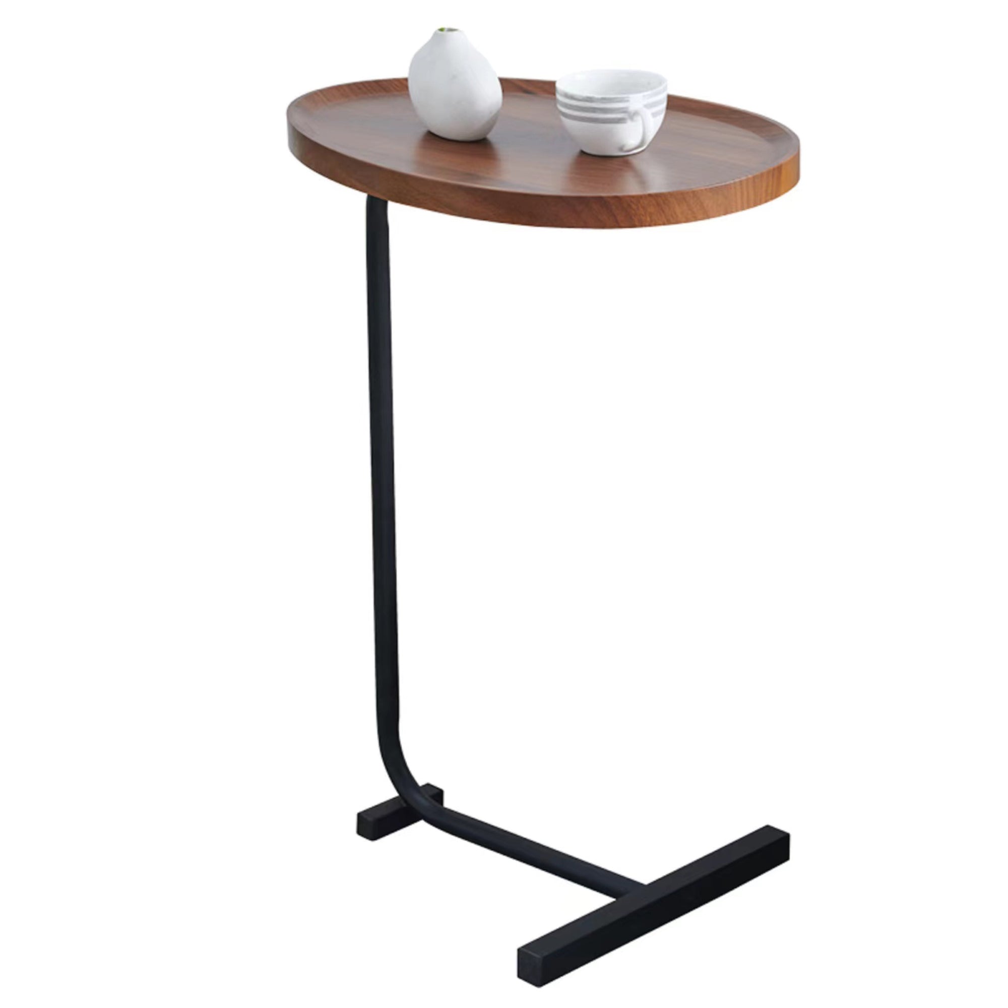 C-Shaped Brown Side Table-thumbmail-2