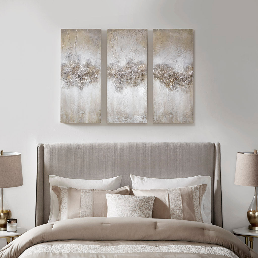 Heavily Embellished 3-Piece Canvas Wall Art Set-thumbmail-2