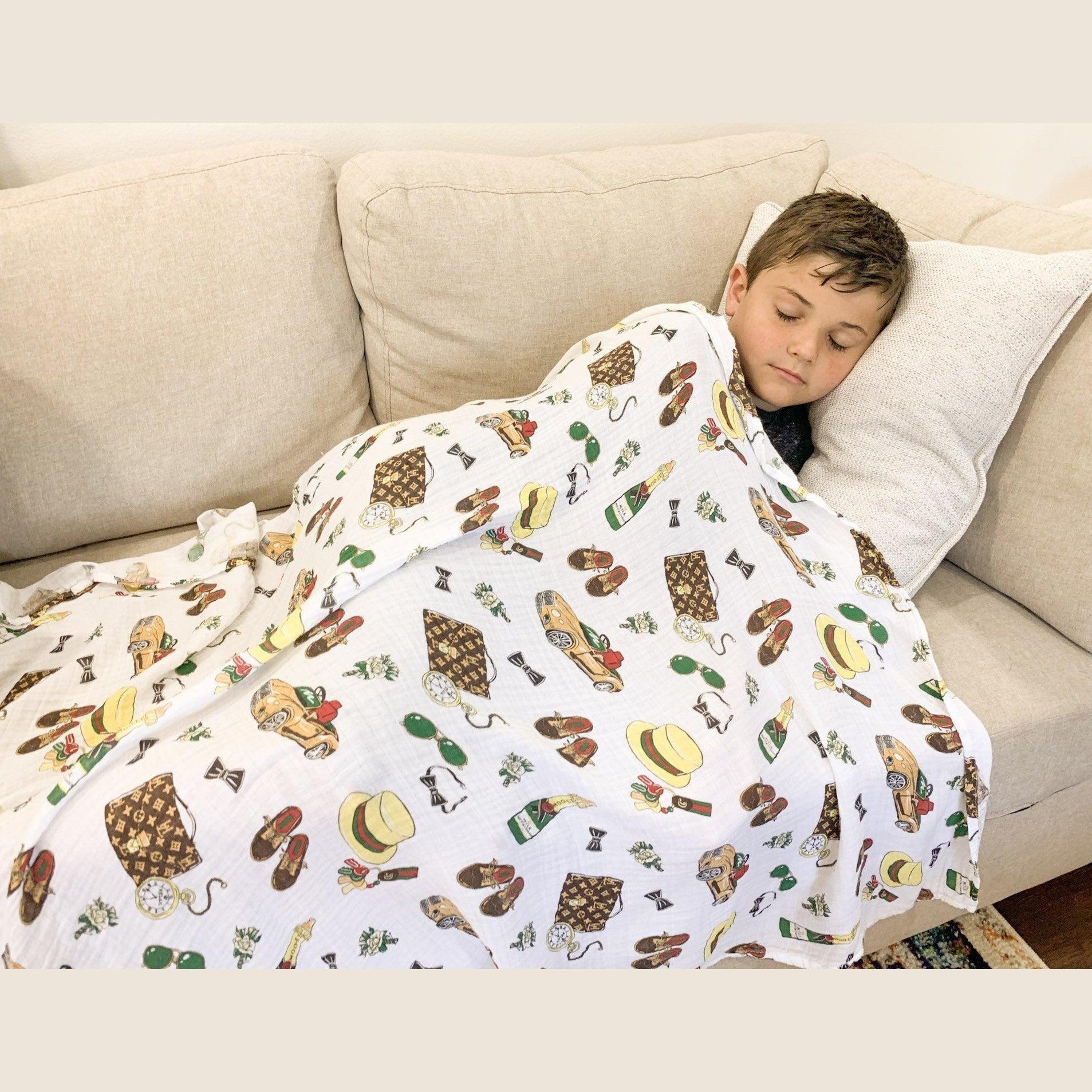 Dapper Napper Baby Muslin Swaddle Blanket-thumbmail-1