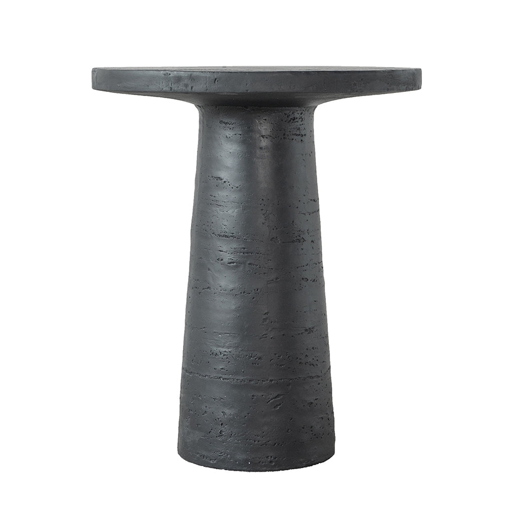 Black Round Side Table With Pedestal Base-thumbmail-7