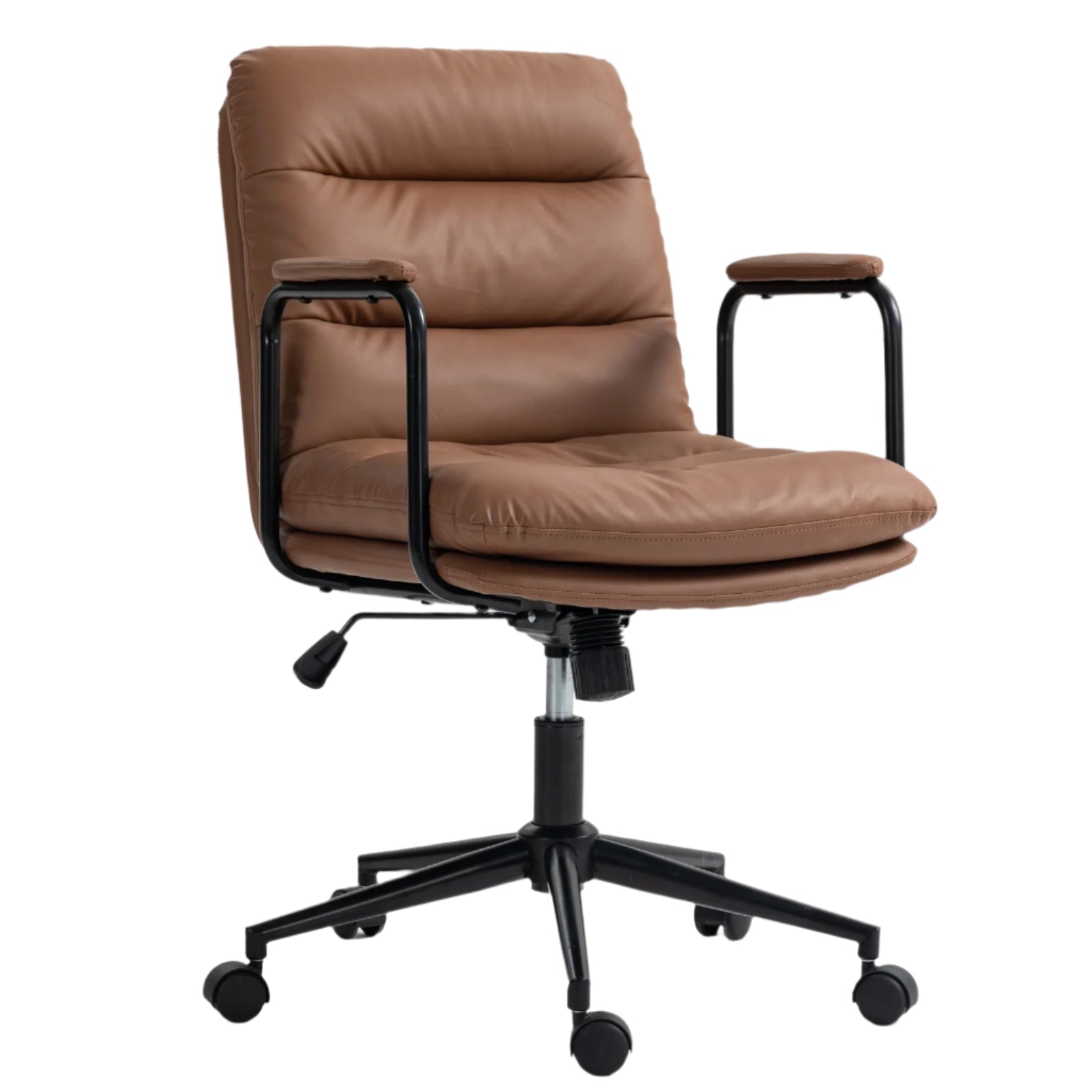 Mid Back PU Leather Home Office Chair-thumbmail-2