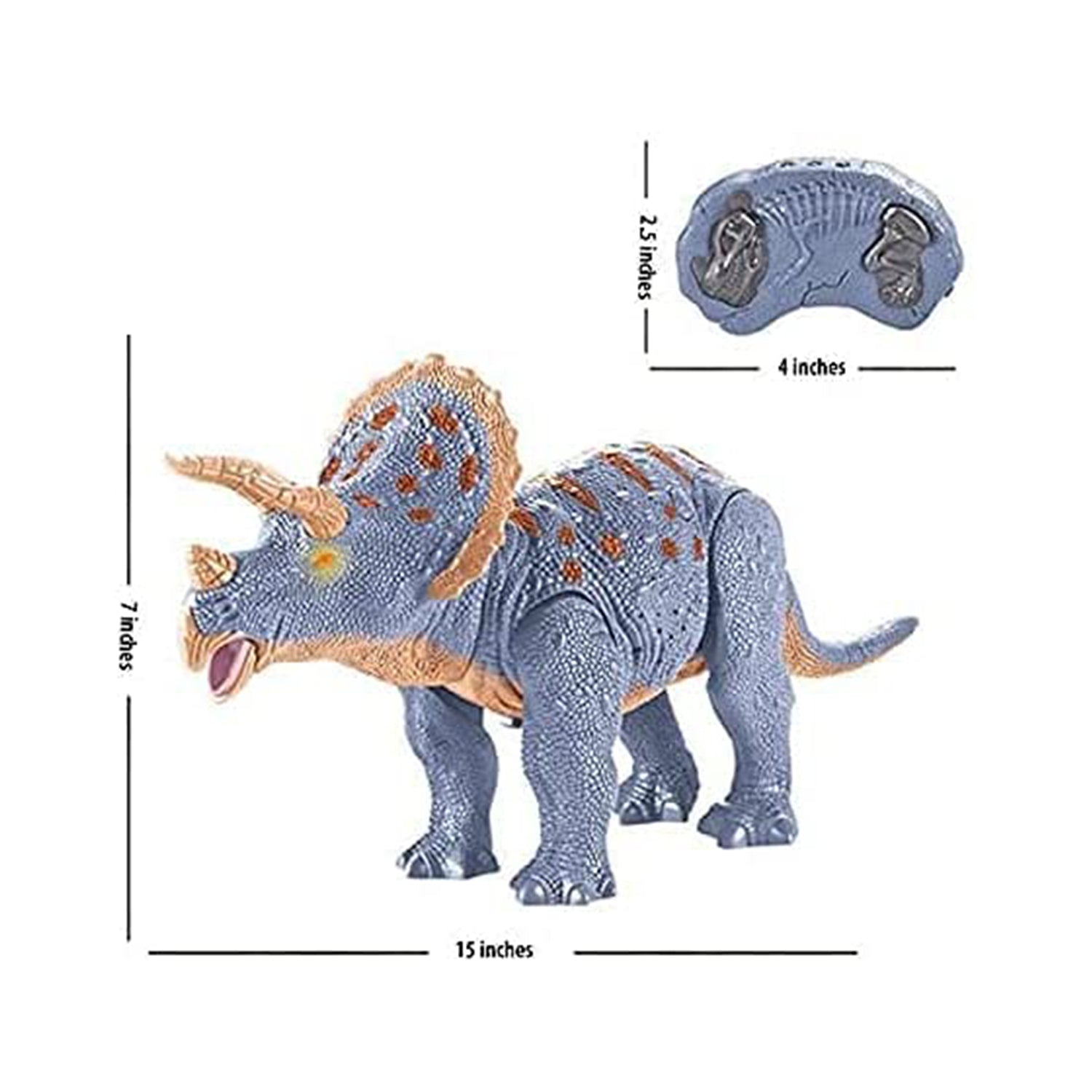 Contixo DR2 Remote Control RC Walking Triceratops Dinosaur Toy-thumbmail-2