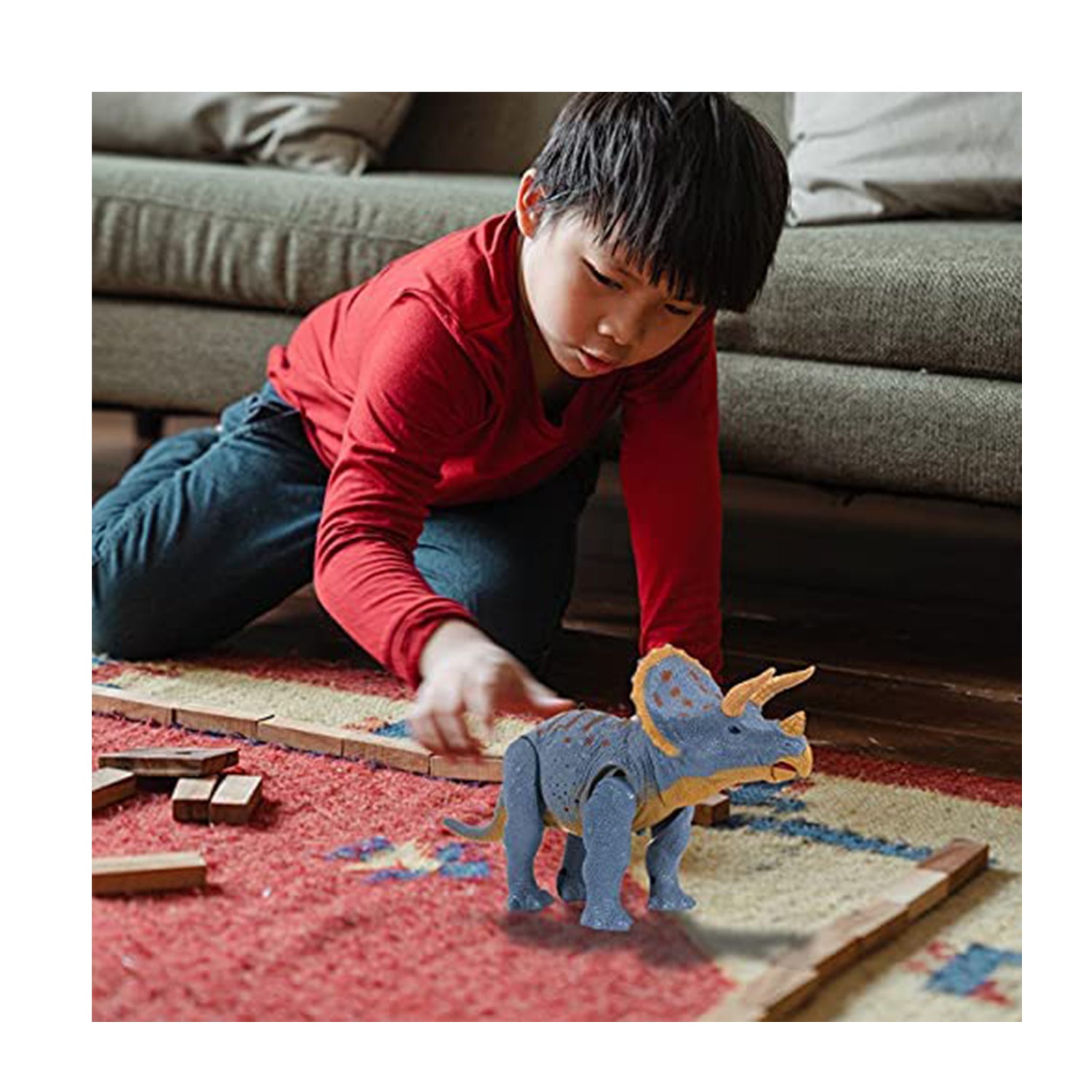 Contixo DR2 Remote Control RC Walking Triceratops Dinosaur Toy-thumbmail-4