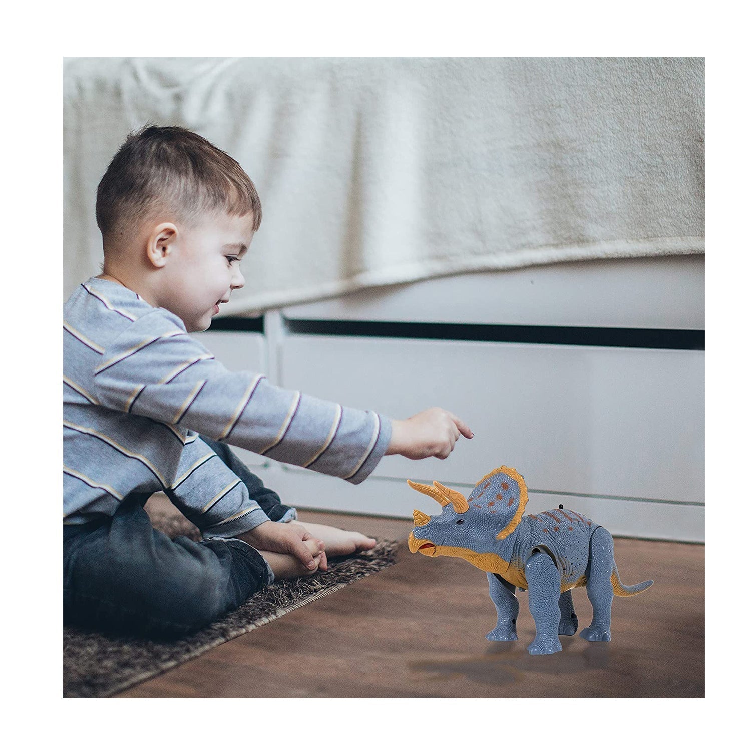 Contixo DR2 Remote Control RC Walking Triceratops Dinosaur Toy-thumbmail-6