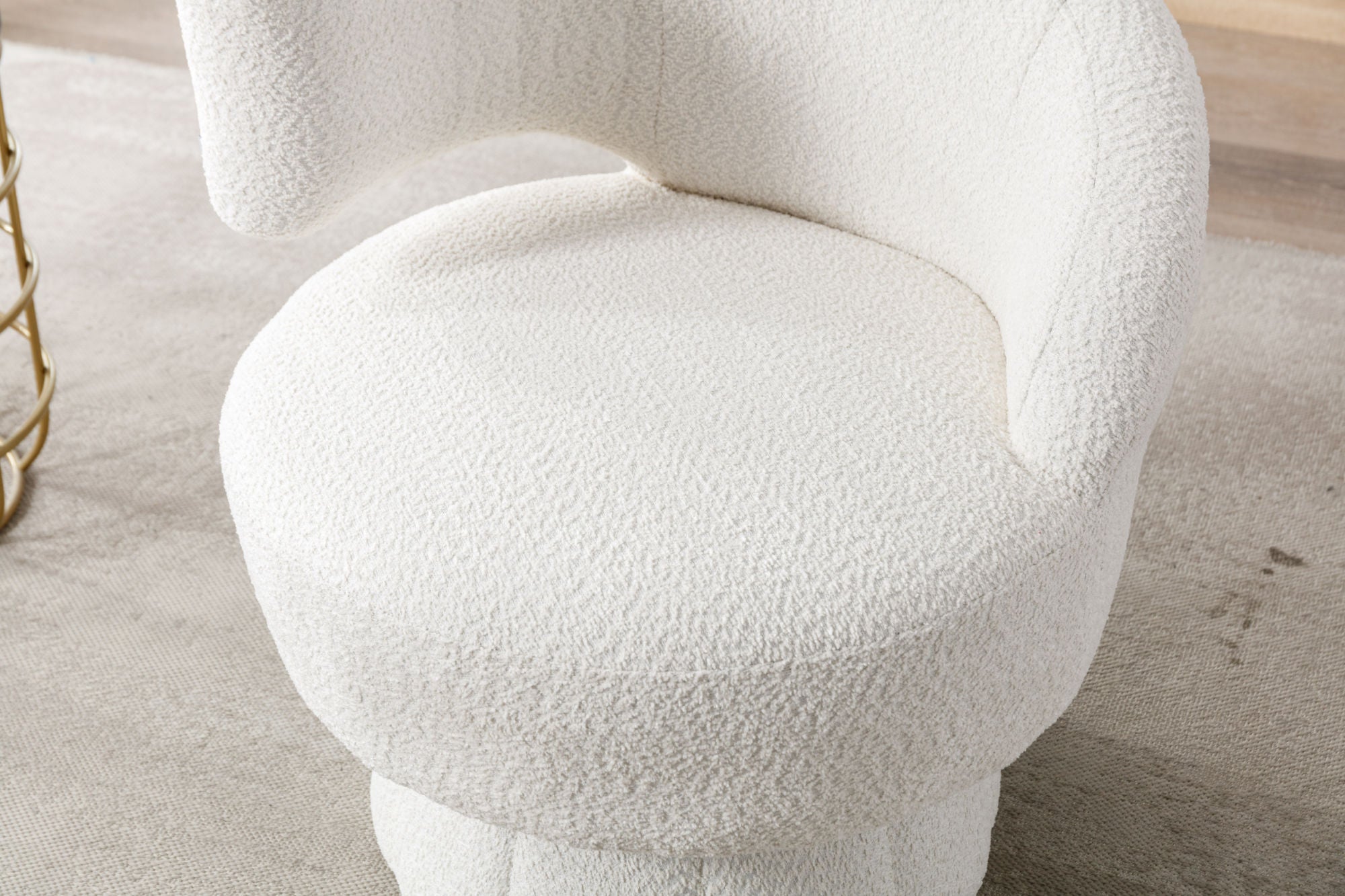 360 Degree Swivel Cuddle Barrel Accent Chair-thumbmail-3