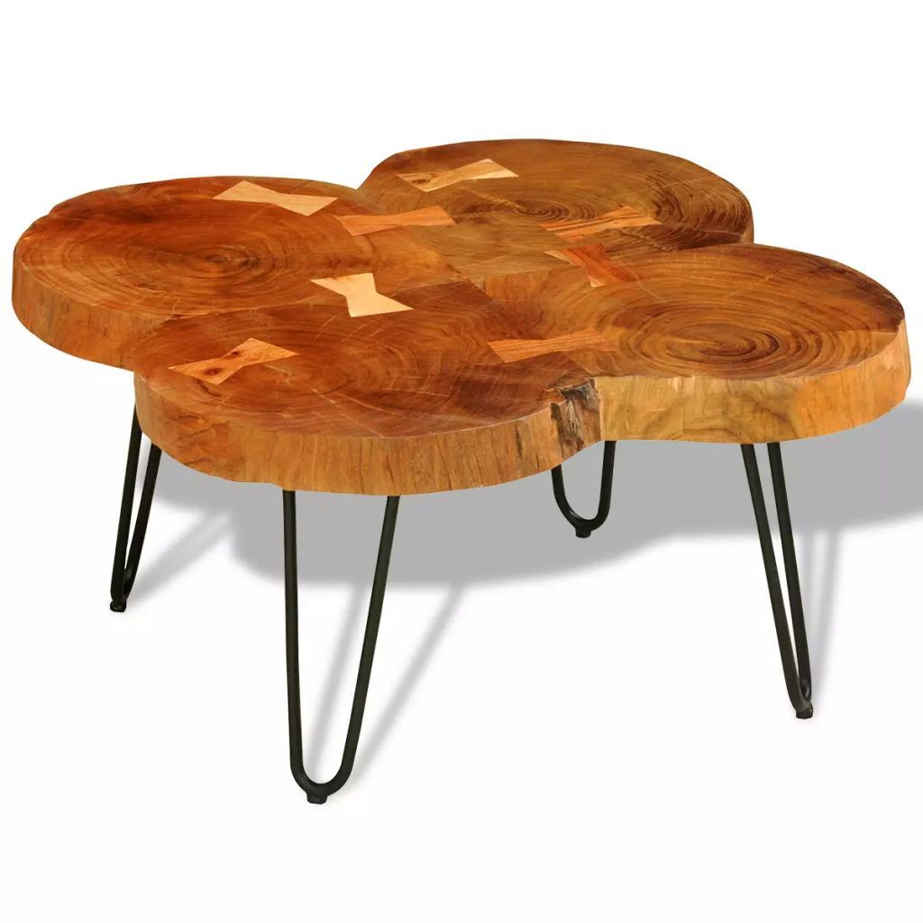 Trunks Solid Sheesham Wood Coffee Table 13.8" 4-thumbmail-1