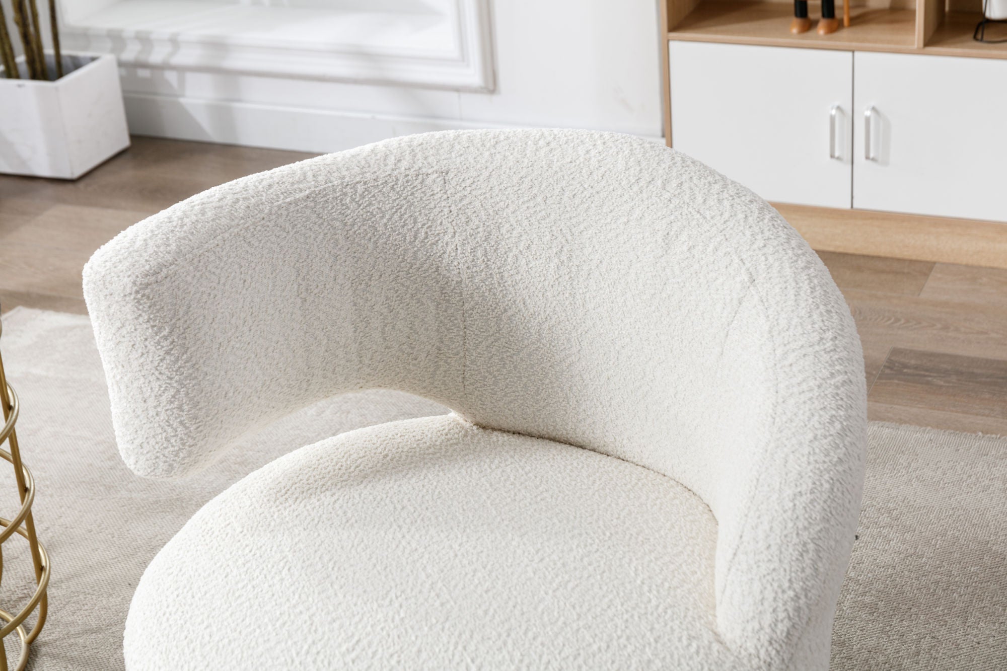360 Degree Swivel Cuddle Barrel Accent Chair-thumbmail-5