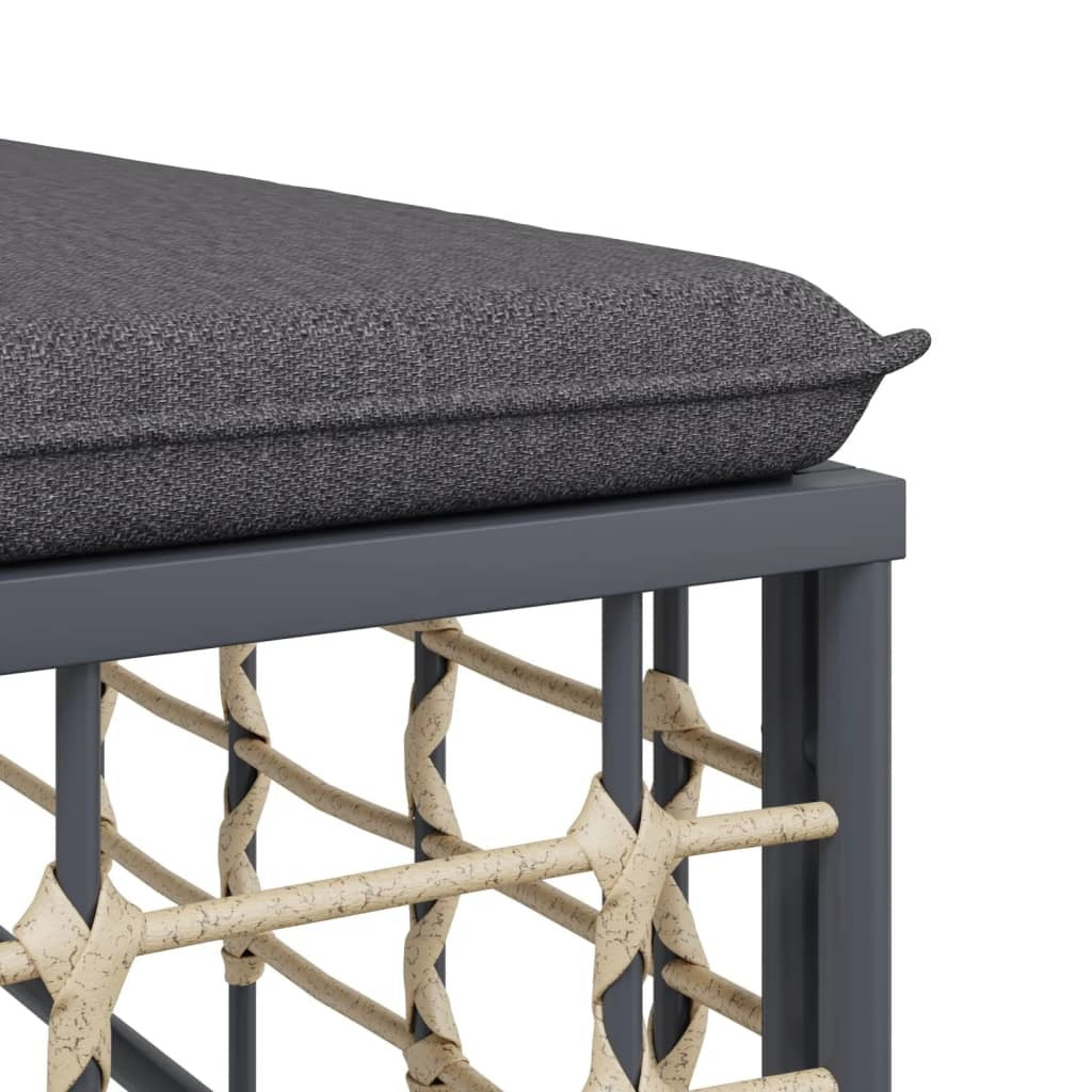7 Piece Patio Lounge Set With Cushions Anthracite Poly Rattan-thumbmail-10