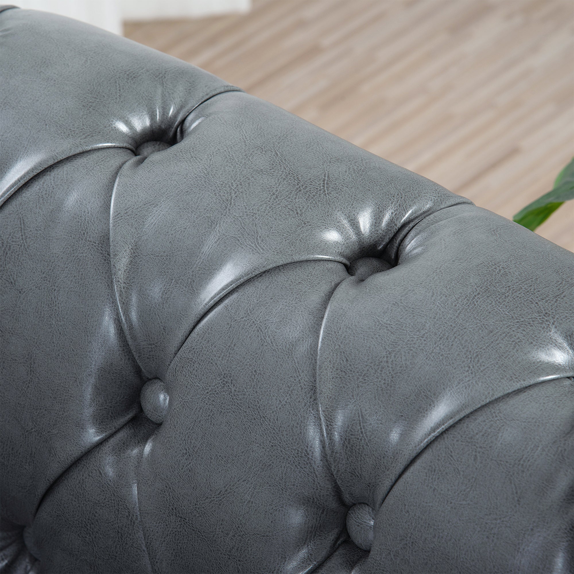 Rolled Arm Chesterfield 3 Seater Sofa-thumbmail-10
