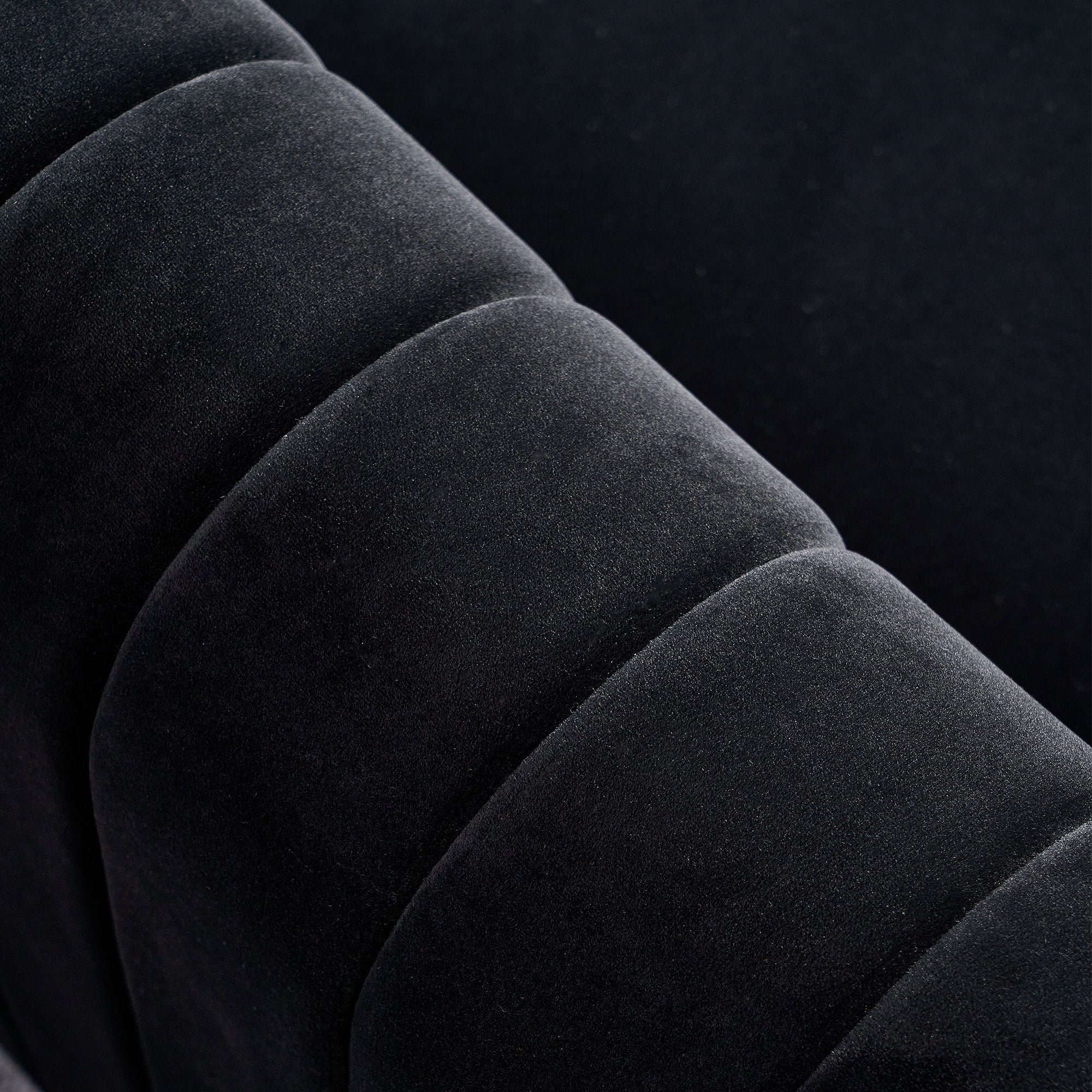 Modern Velvet Sofa in Black-thumbmail-3