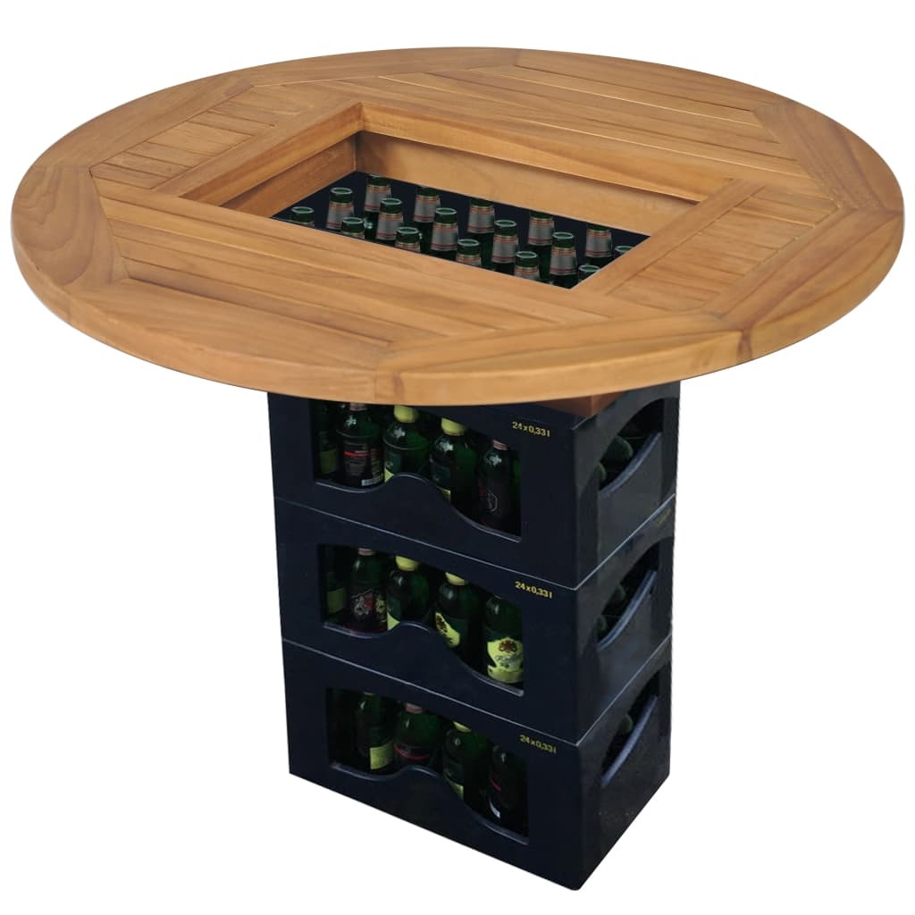 Beer Crate Tabletop Teak 27.6"-thumbmail-1