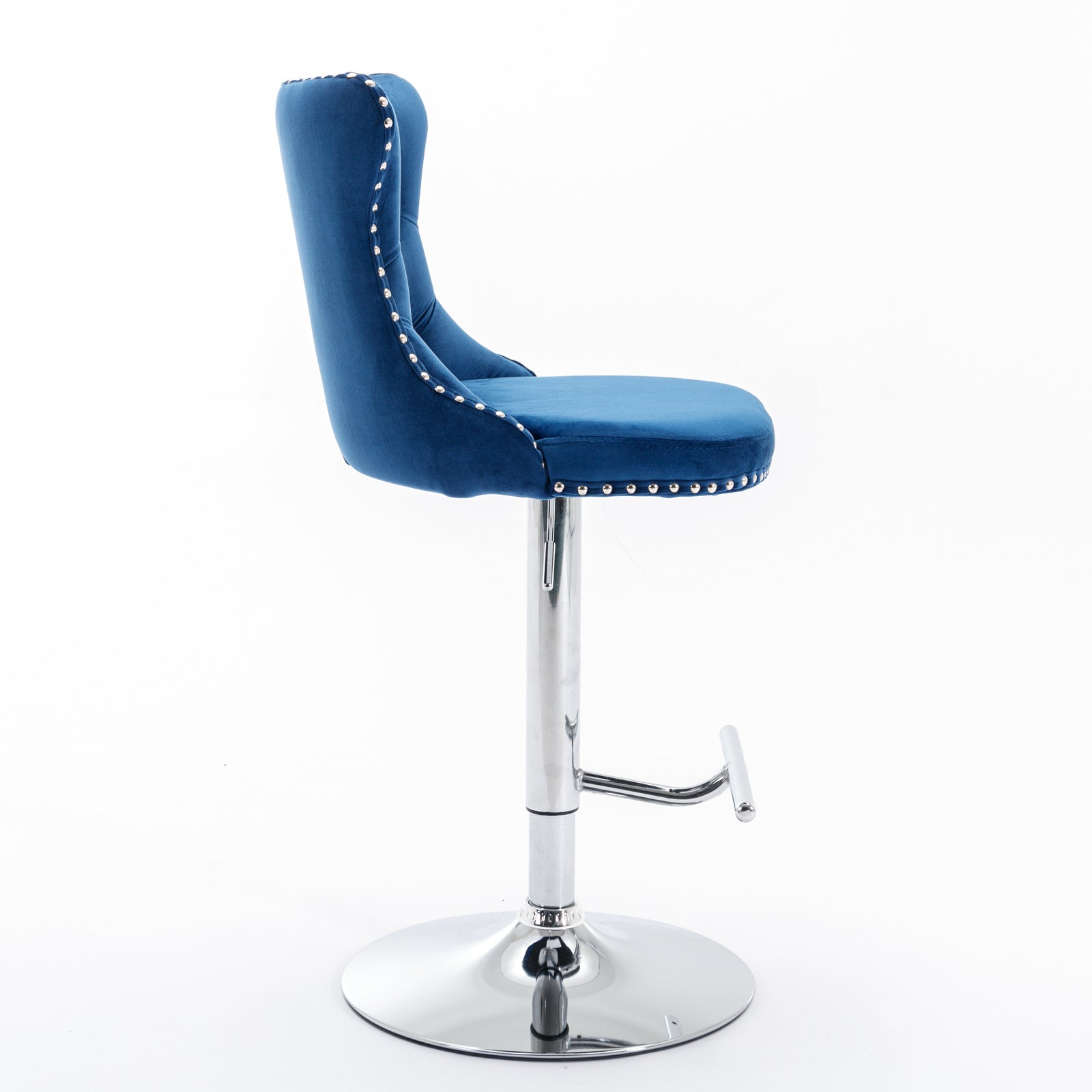 Set of 2  Swivel Velvet Barstools-thumbmail-2