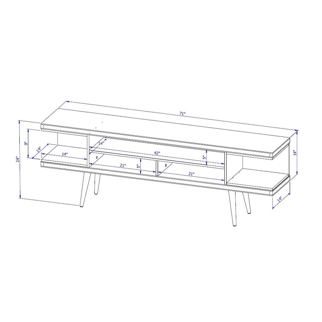 Manhattan Comfort Utopia 70" TV Stand With Splayed Wooden Legs-thumbmail-5