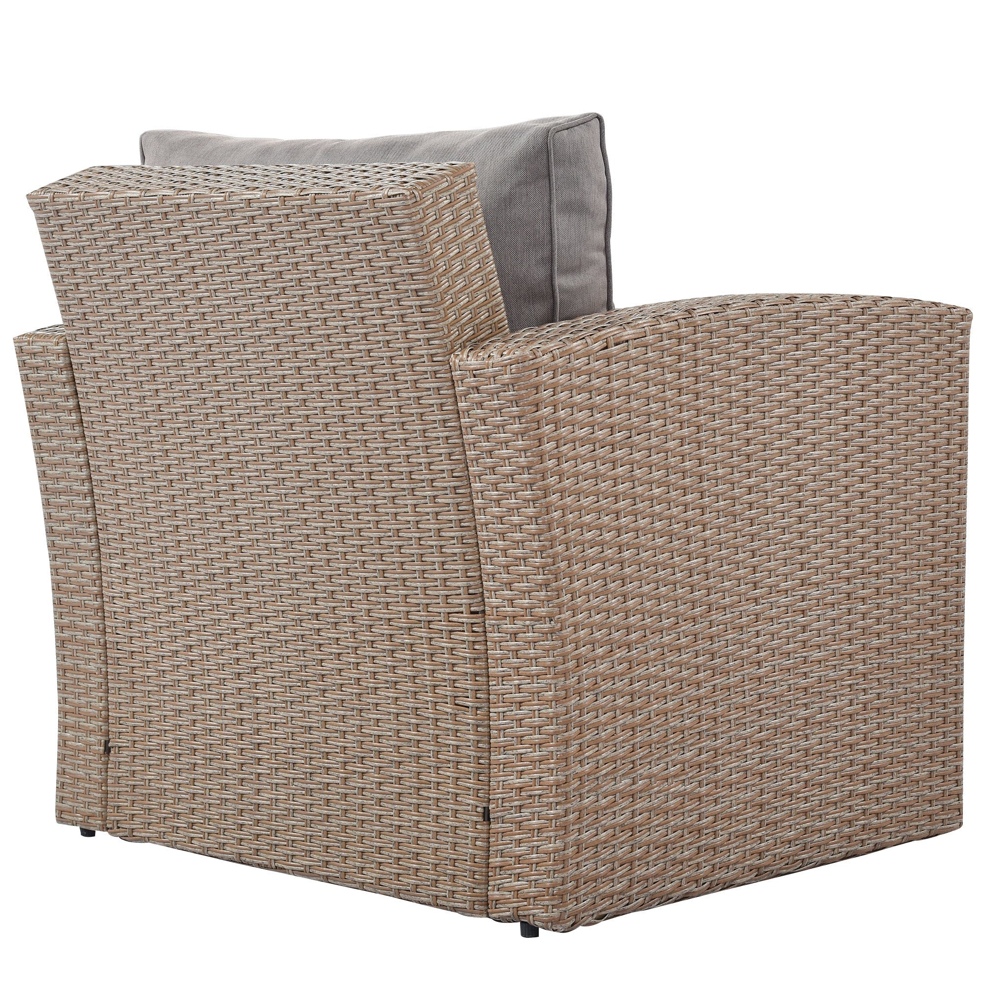 4-Piece Conversation Sofa Set With Beige Cushions-thumbmail-1