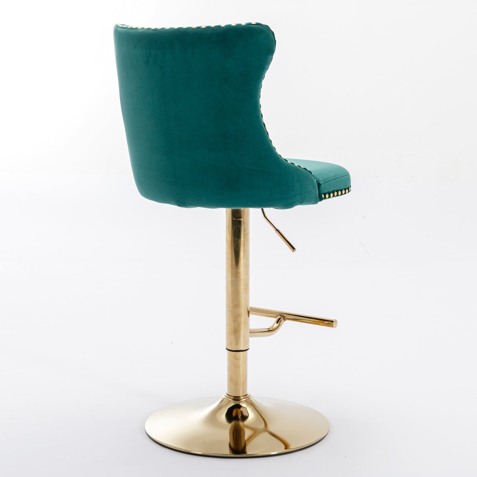 Golden Swivel Velvet Barstools-thumbmail-1
