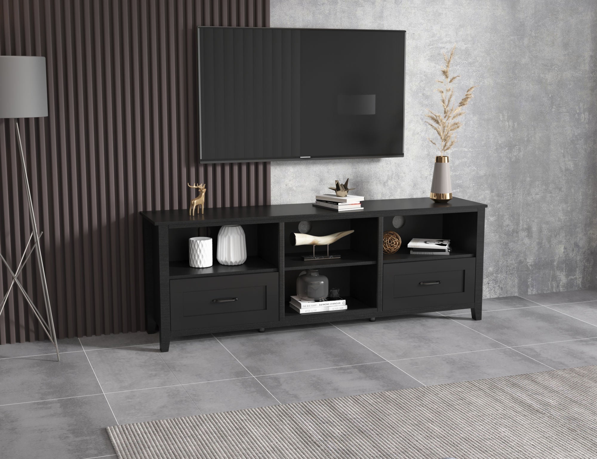 Black TV Stand for Living Room and Bedroom-thumbmail-6