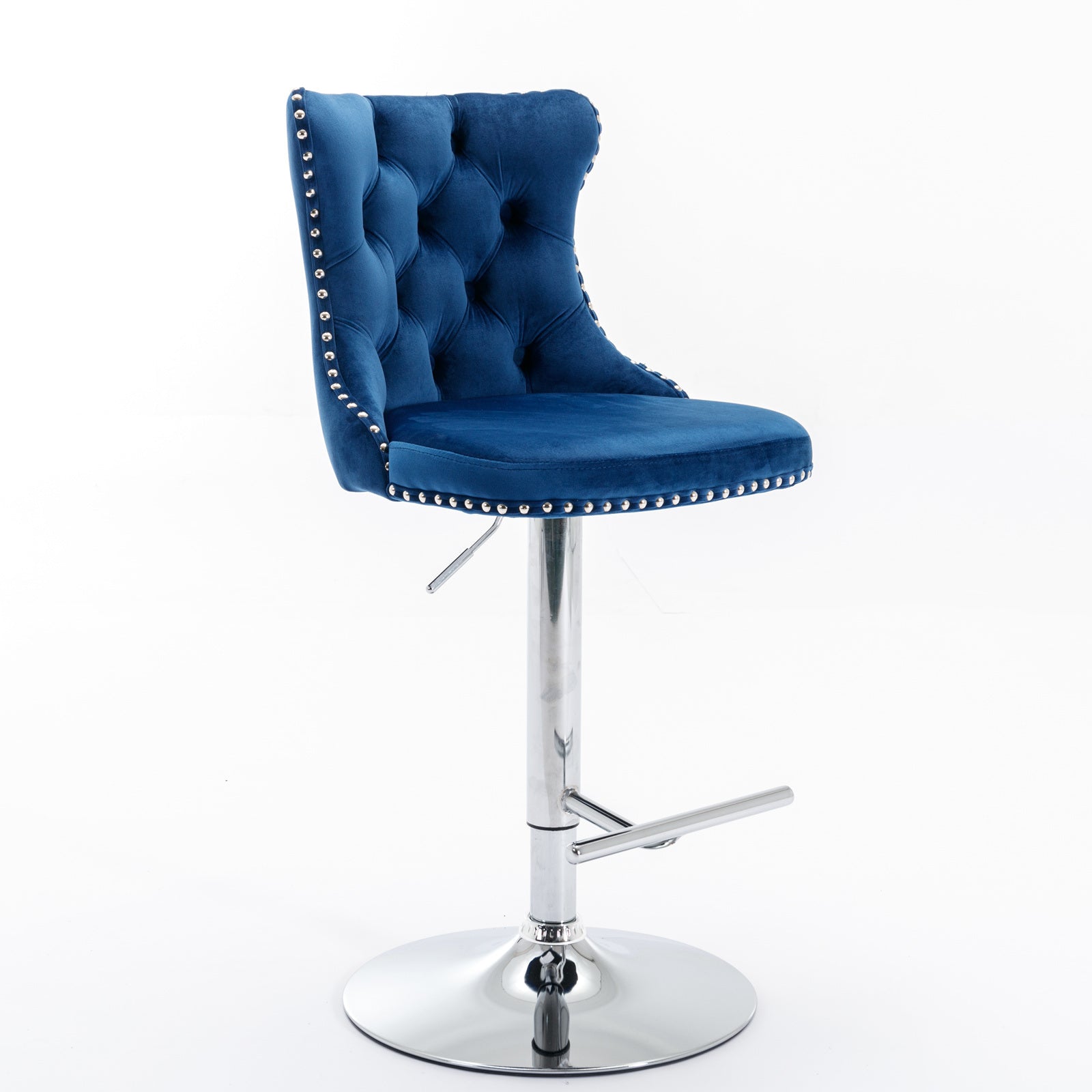 Set of 2  Swivel Velvet Barstools-thumbmail-10