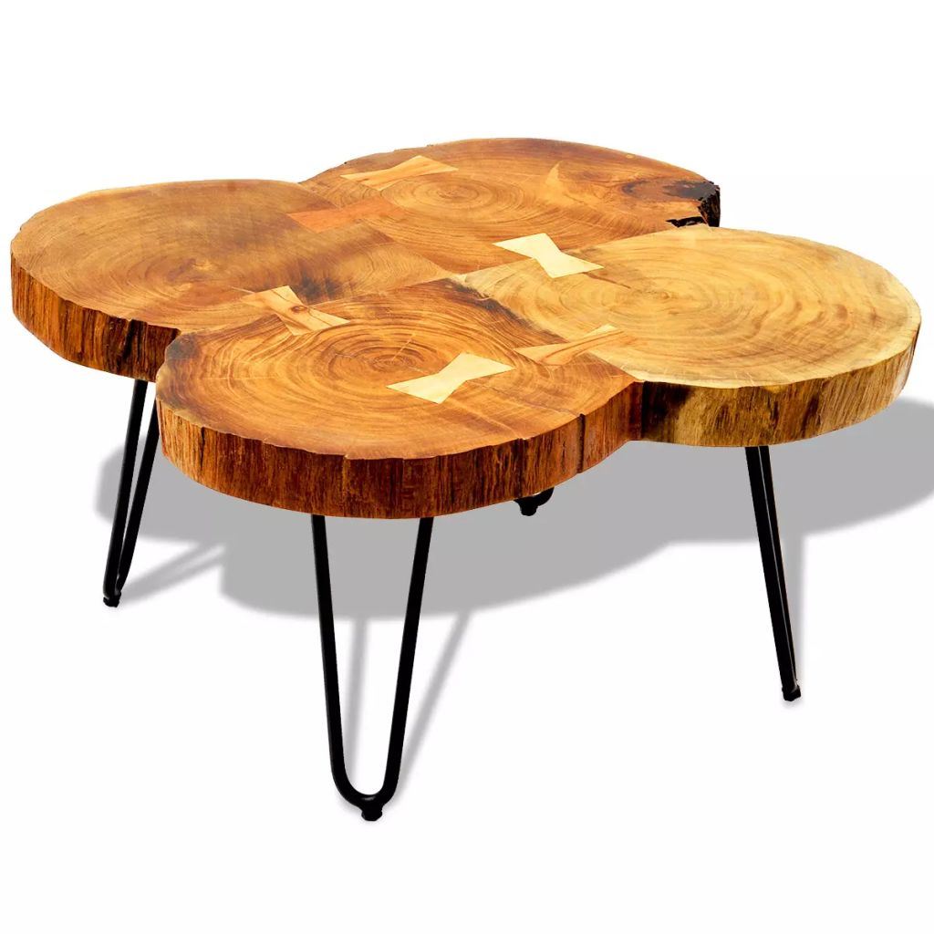 Trunks Solid Sheesham Wood Coffee Table 13.8" 4-thumbmail-4