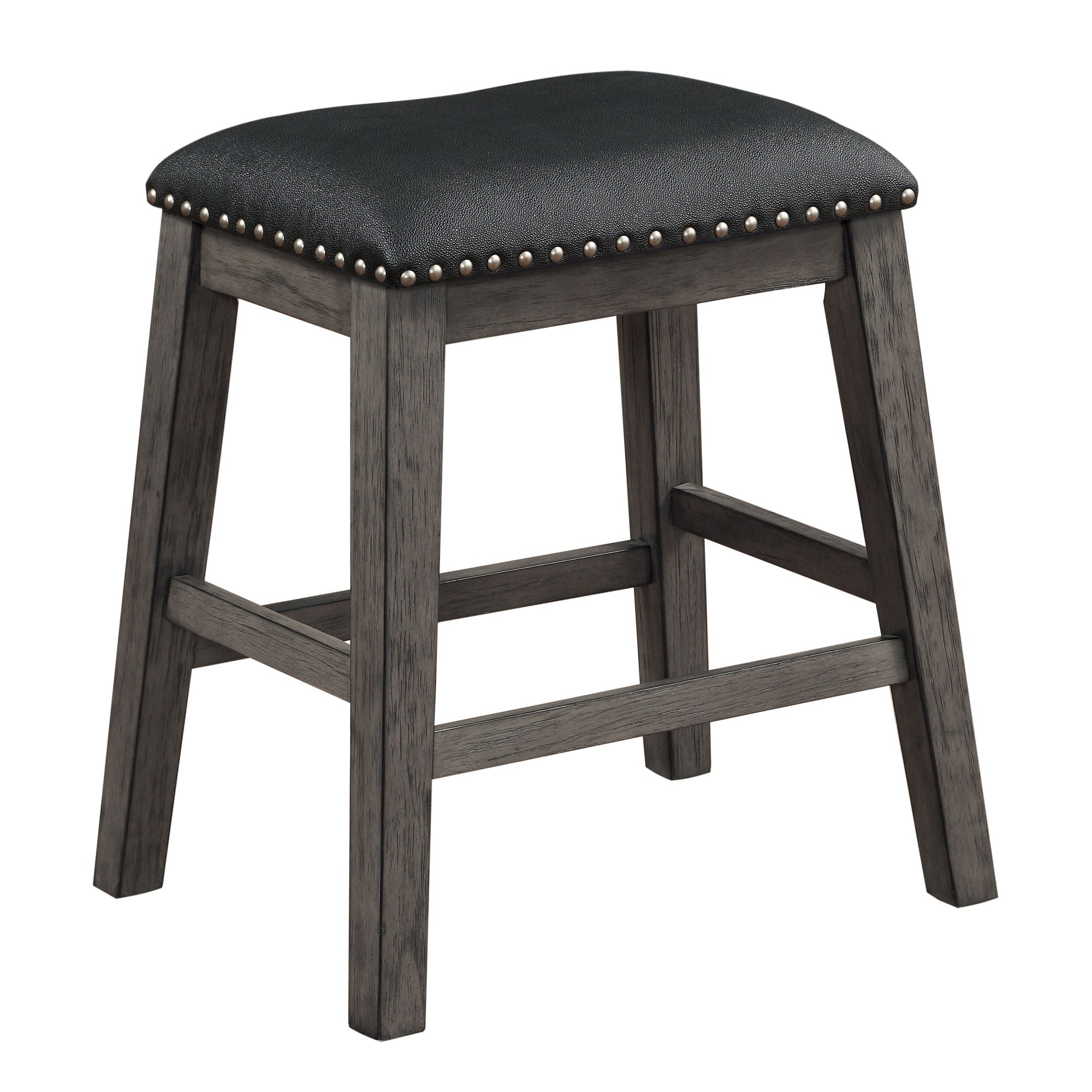 Set of 2 Faux Leather Counter Height Barstool-thumbmail-2