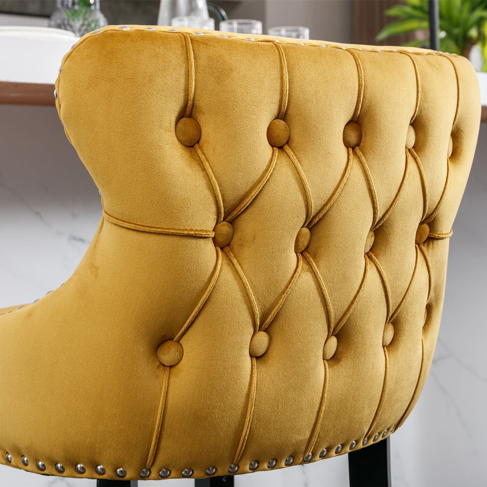 Yellow Velvet Barstool-thumbmail-2