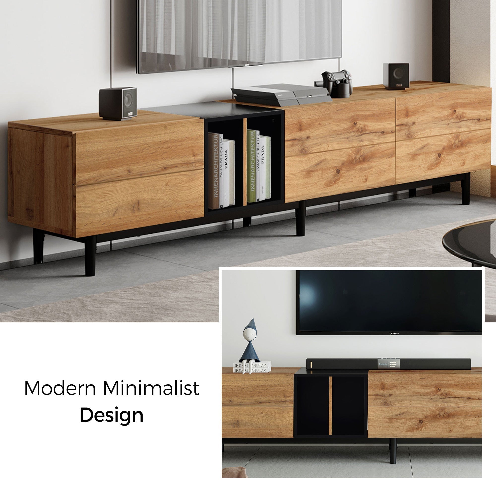Modern Natural Wood Color TV Stand-thumbmail-9