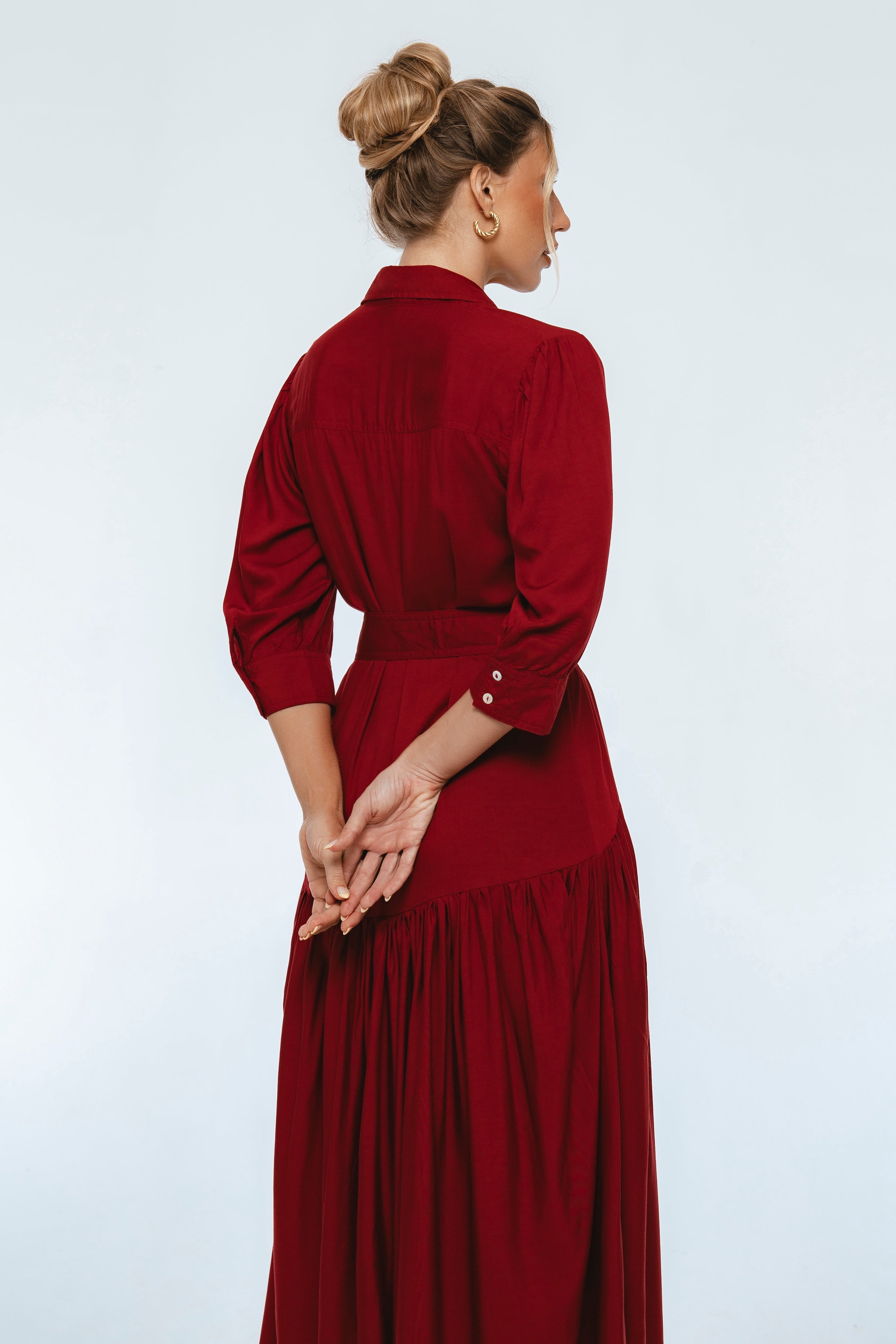 Colette Long Sleeve Shirt Dress-thumbmail-7