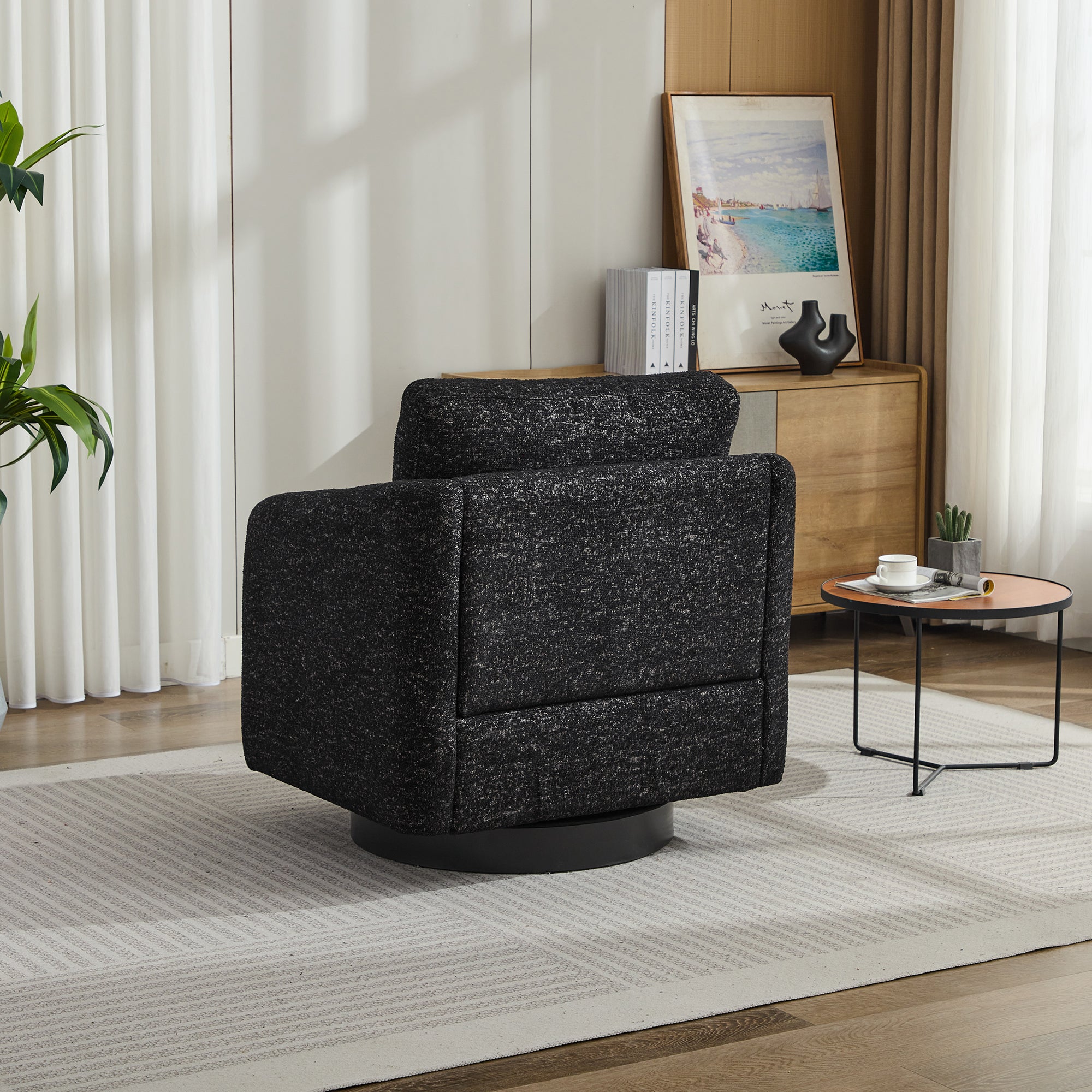 31.5"W  Comfy Round Swivel Accent Chair-thumbmail-10