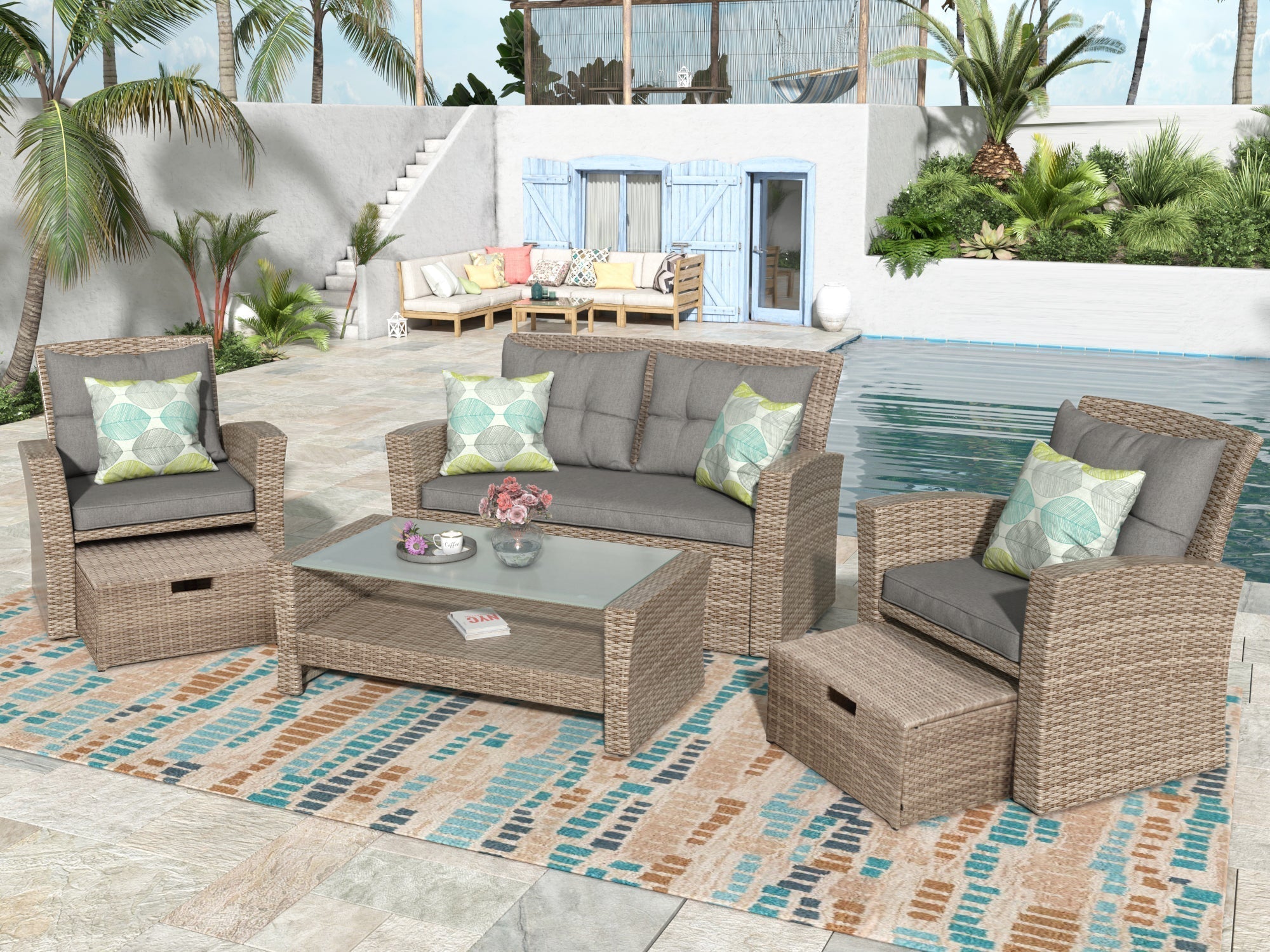 Set of 4 Piece Outdoor Patio Furniture-thumbmail-6