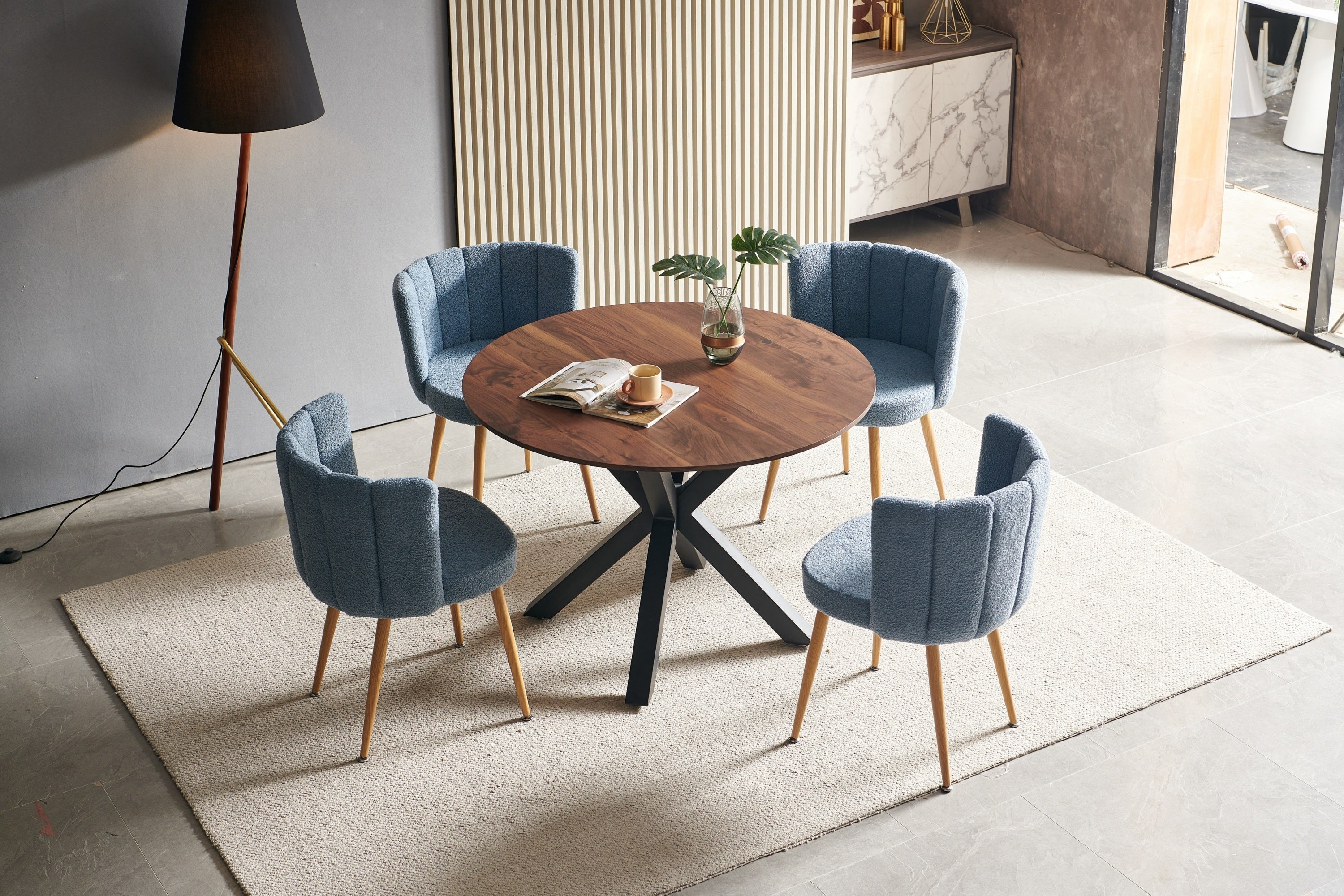 42.1" Mid-Century Dining Table for 4-6 People-thumbmail-3