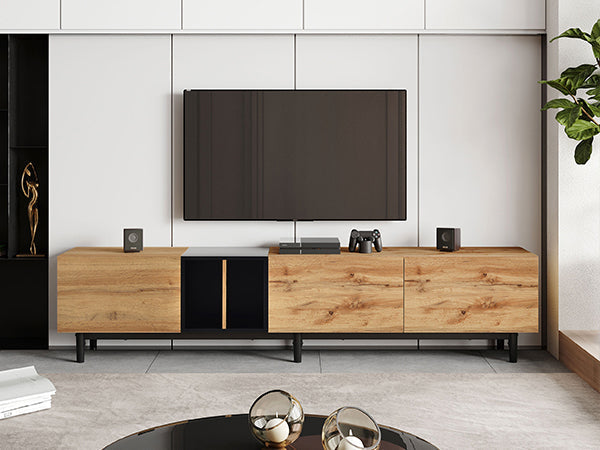 Modern Natural Wood Color TV Stand-thumbmail-10