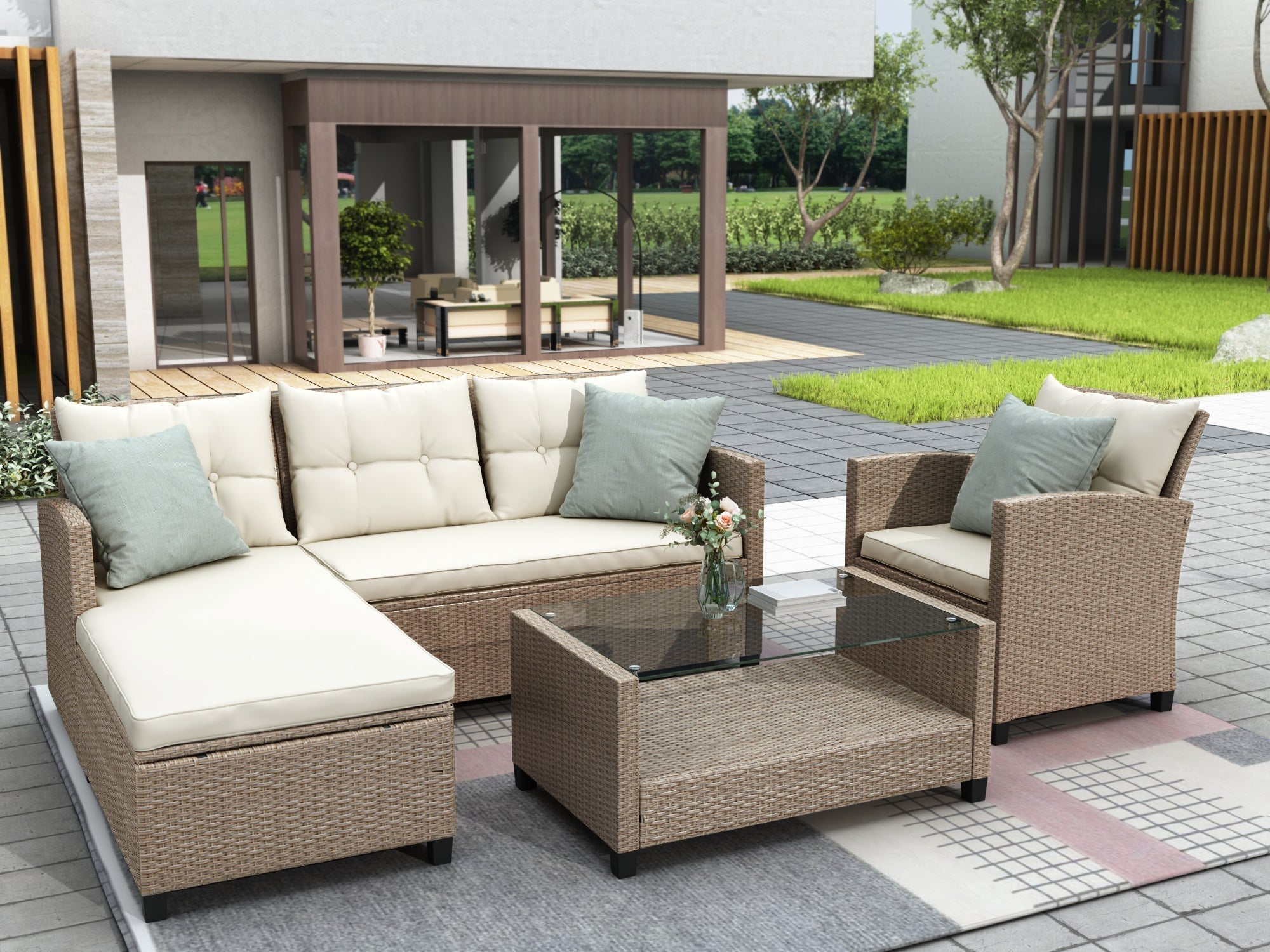 Set of 4 Piece Outdoor, Patio Furniture-thumbmail-6