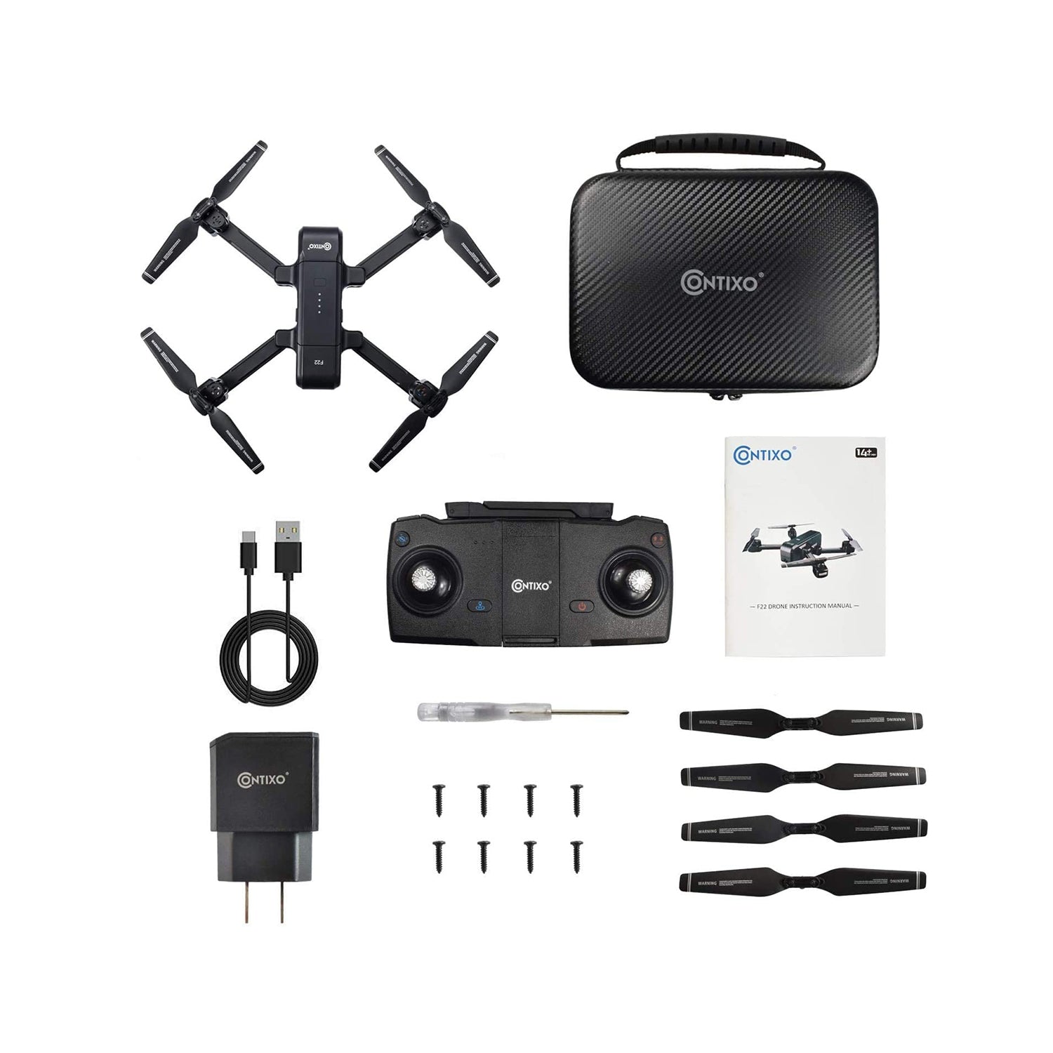 Contixo F22 GPS Drone - 1080P Camera, Foldable, Follow Me, 18-Min-thumbmail-2