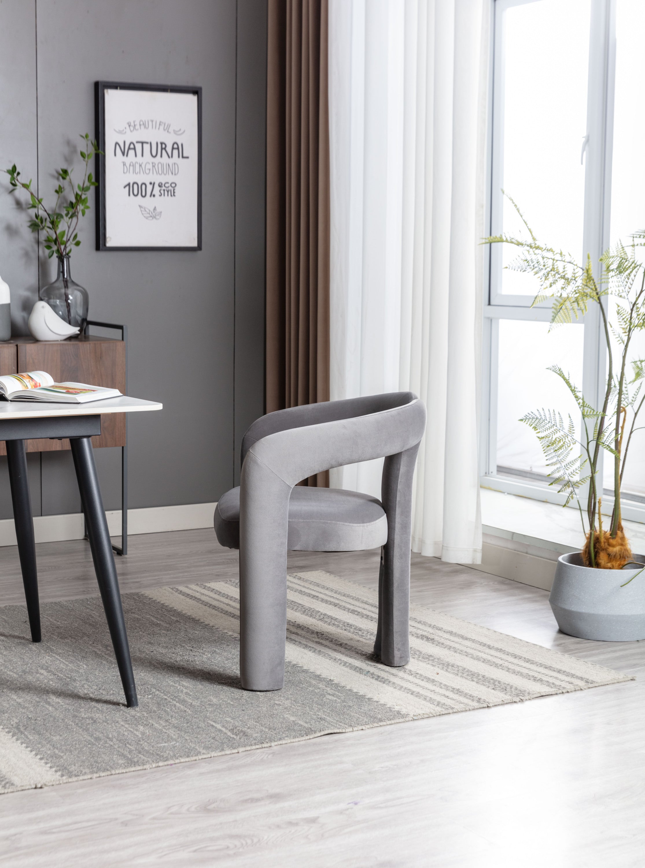 Set of 2 Contemporary Upholstered Accent Chair-thumbmail-7