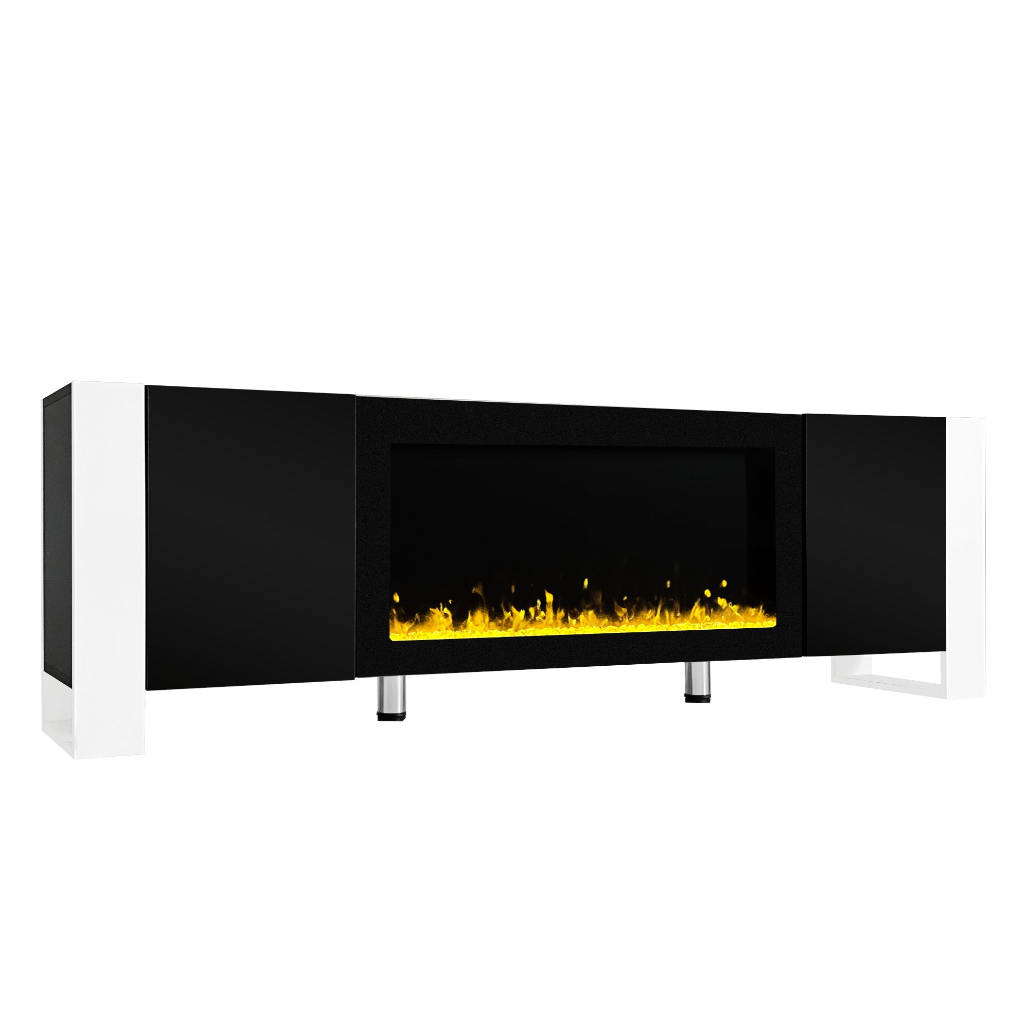 Modern TV Stand With 34.2' Non-Heating Electric Fireplace-thumbmail-3