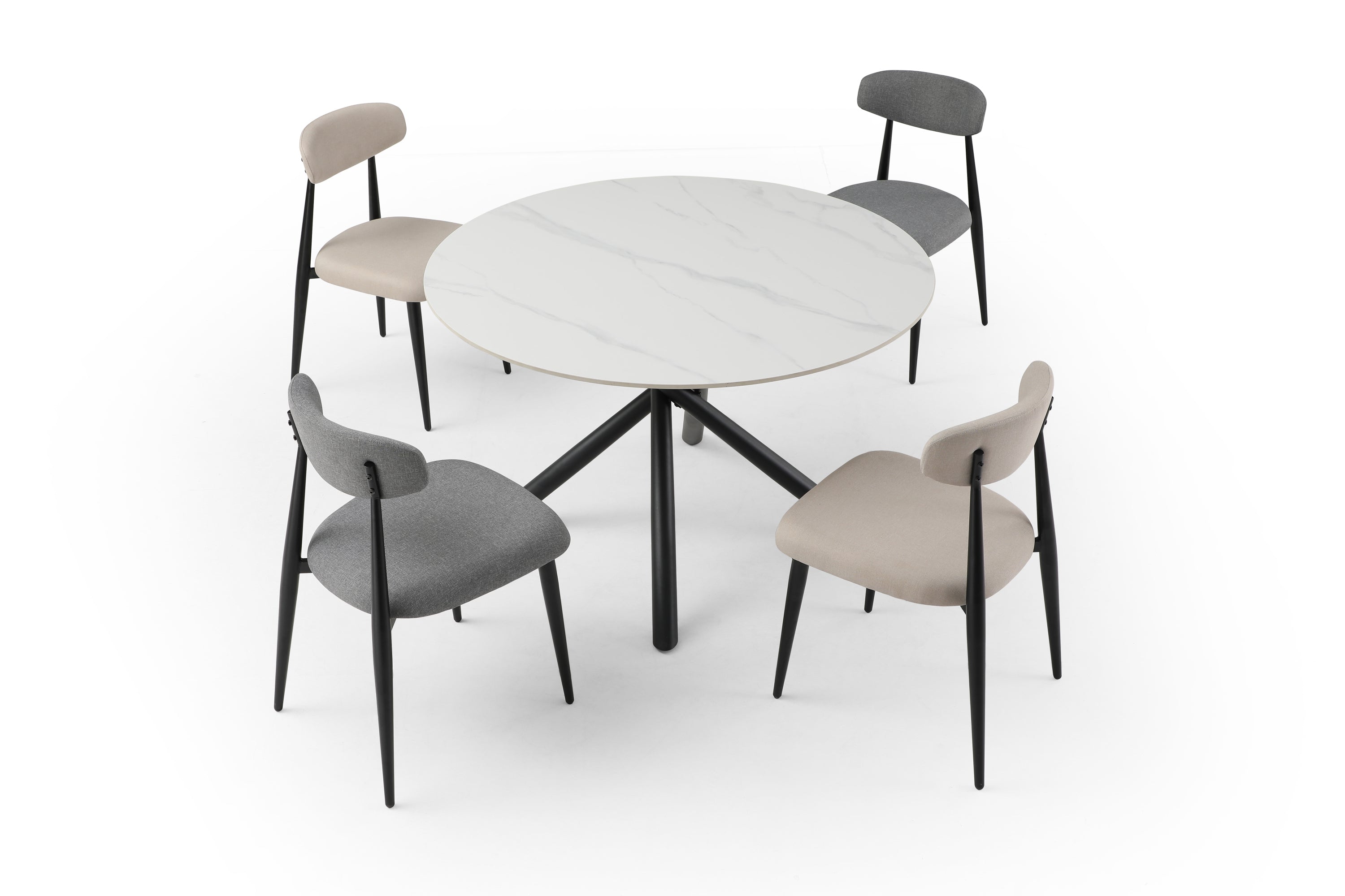 Set of 4 Upholstered Dining Chairs-thumbmail-5