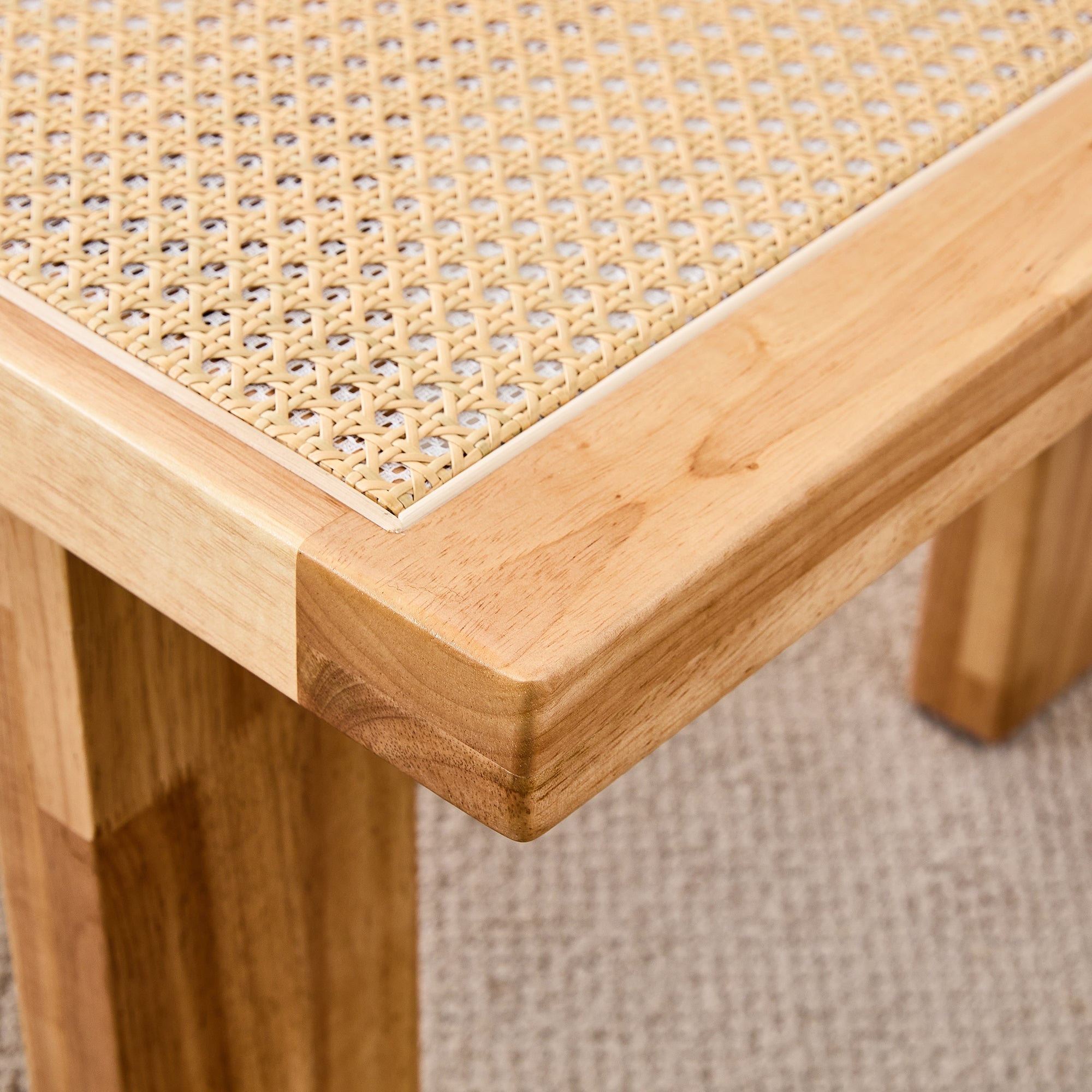 Modern Minimalist Rectangular Rattan Tabletop Coffee Table-thumbmail-6