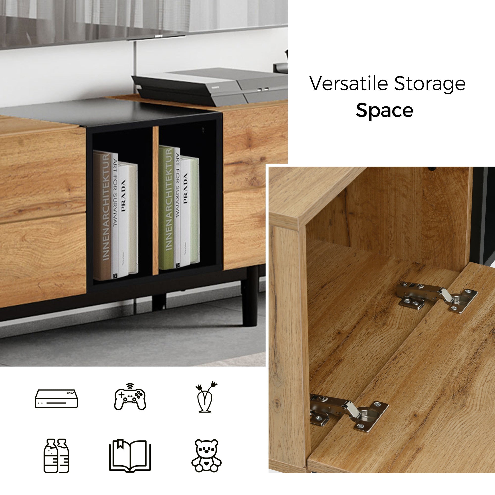 Modern Natural Wood Color TV Stand-thumbmail-5