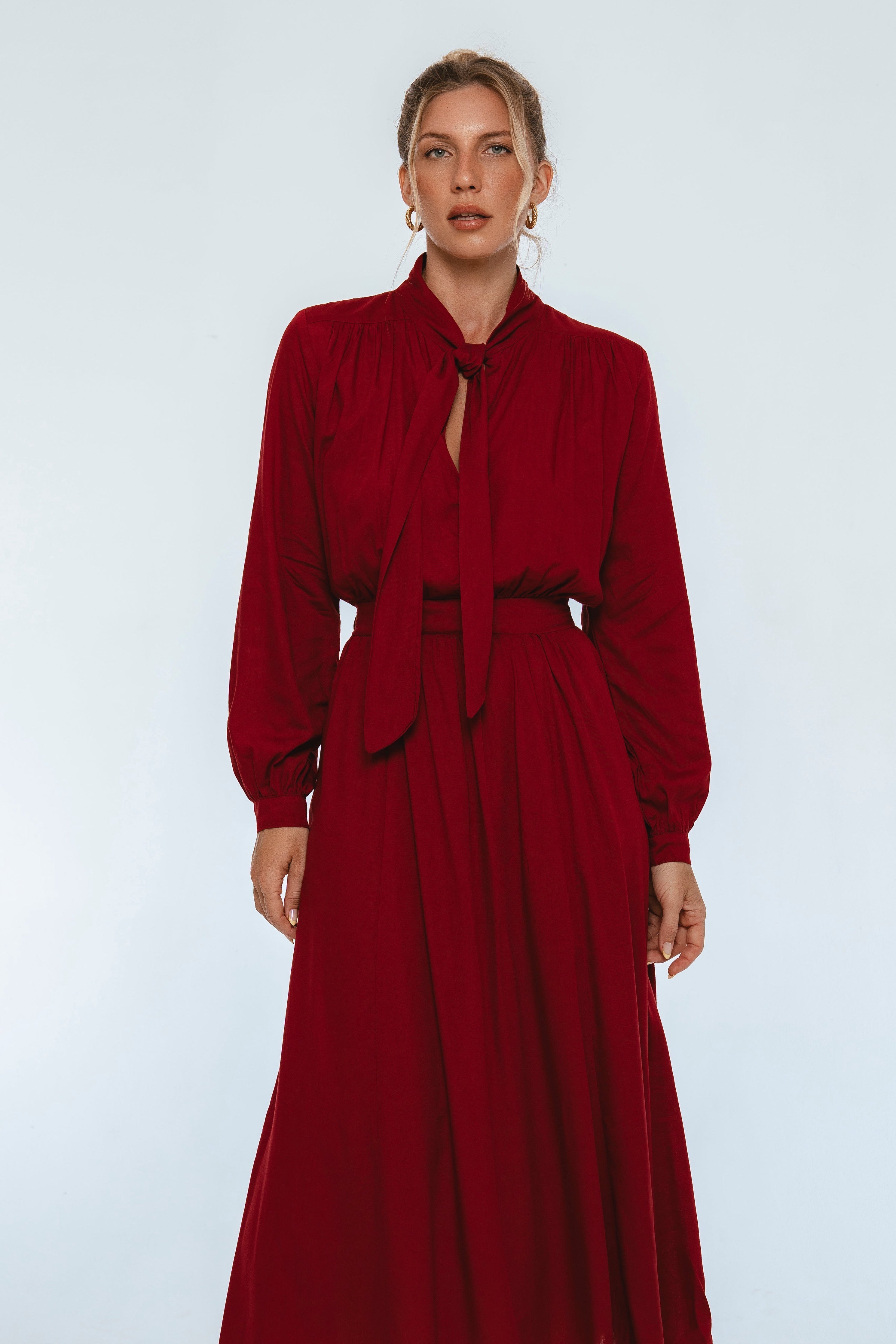 Evelina Long Sleeve Midi Dress-thumbmail-4