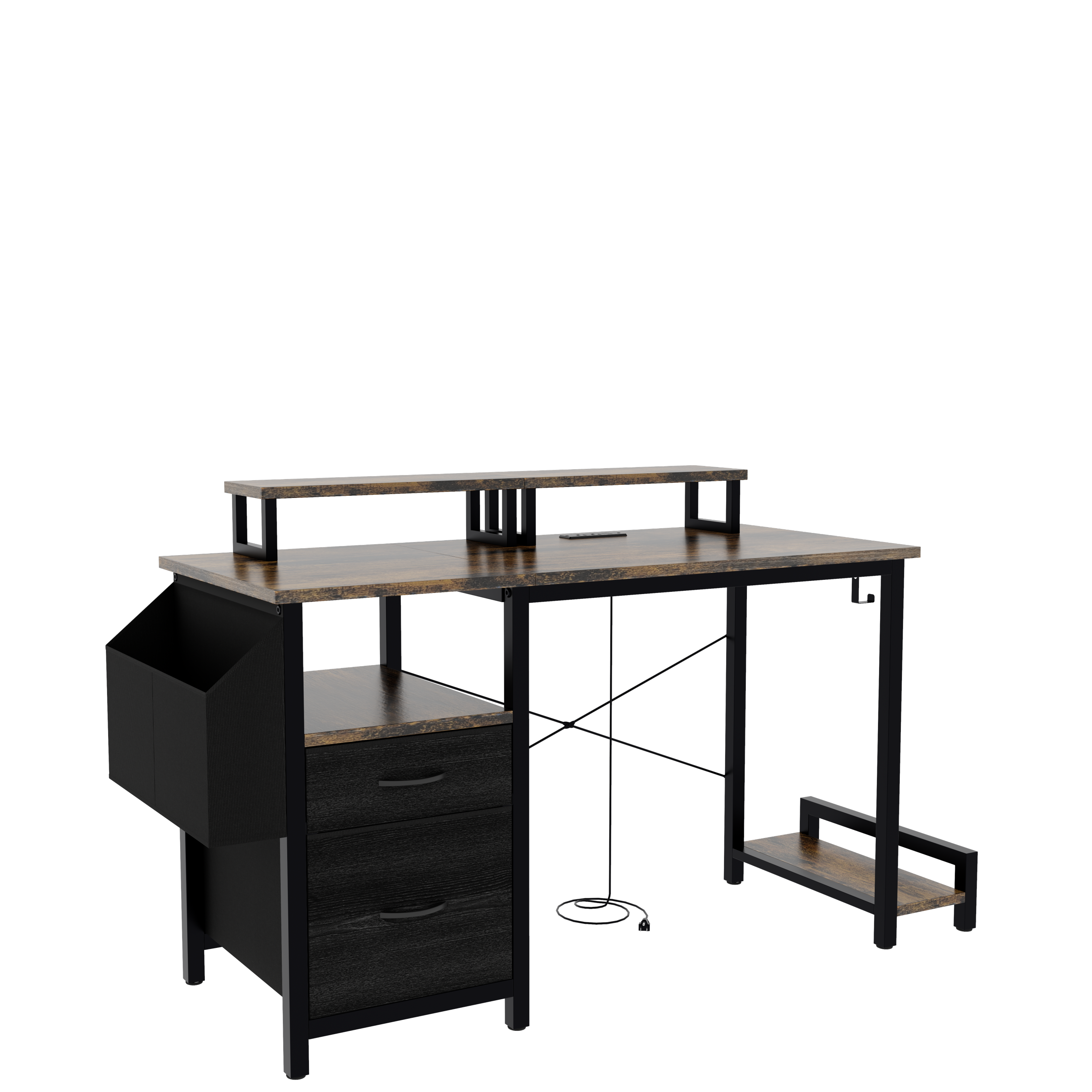 47.27'Office Desk With Power Outlet-thumbmail-3