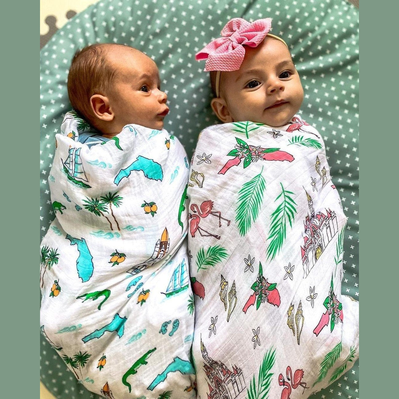 Florida Baby Muslin Swaddle Blanket (Floral)-thumbmail-4