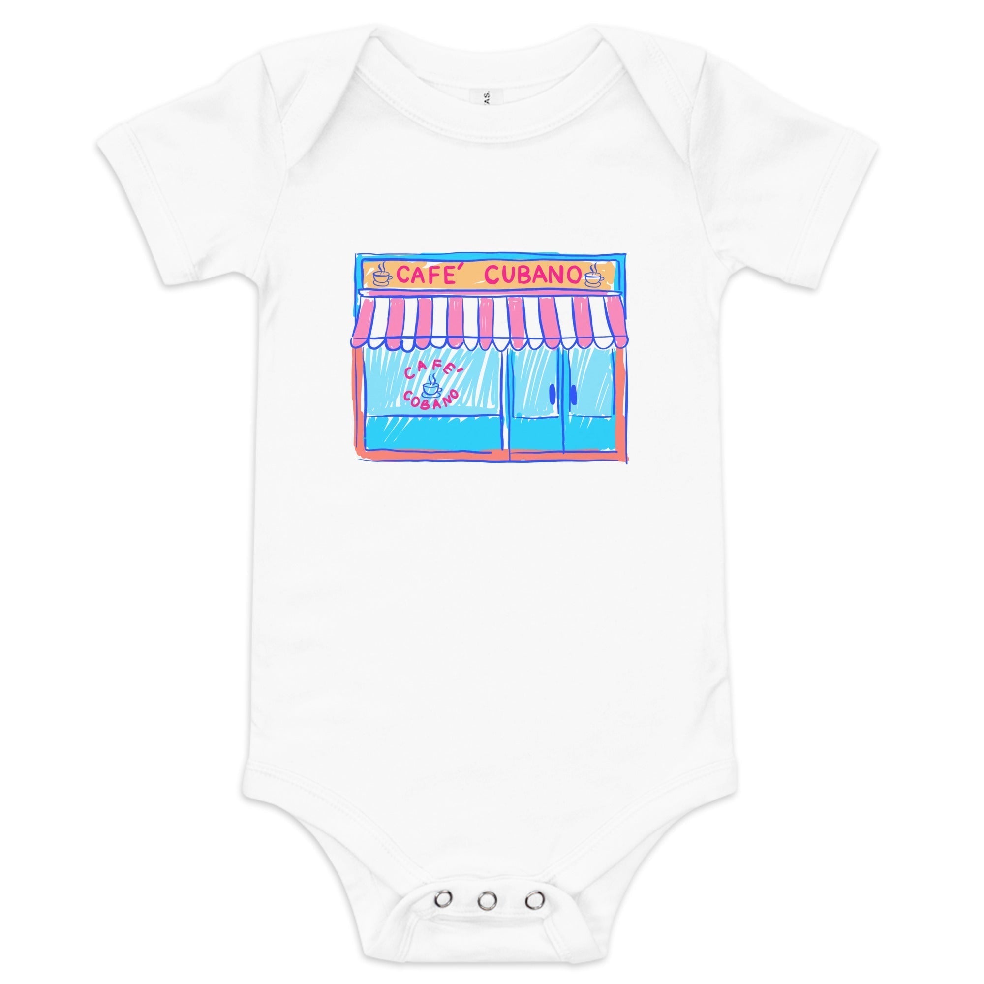 Florida Café Cubano Baby Short Sleeve One Piece-thumbmail-2