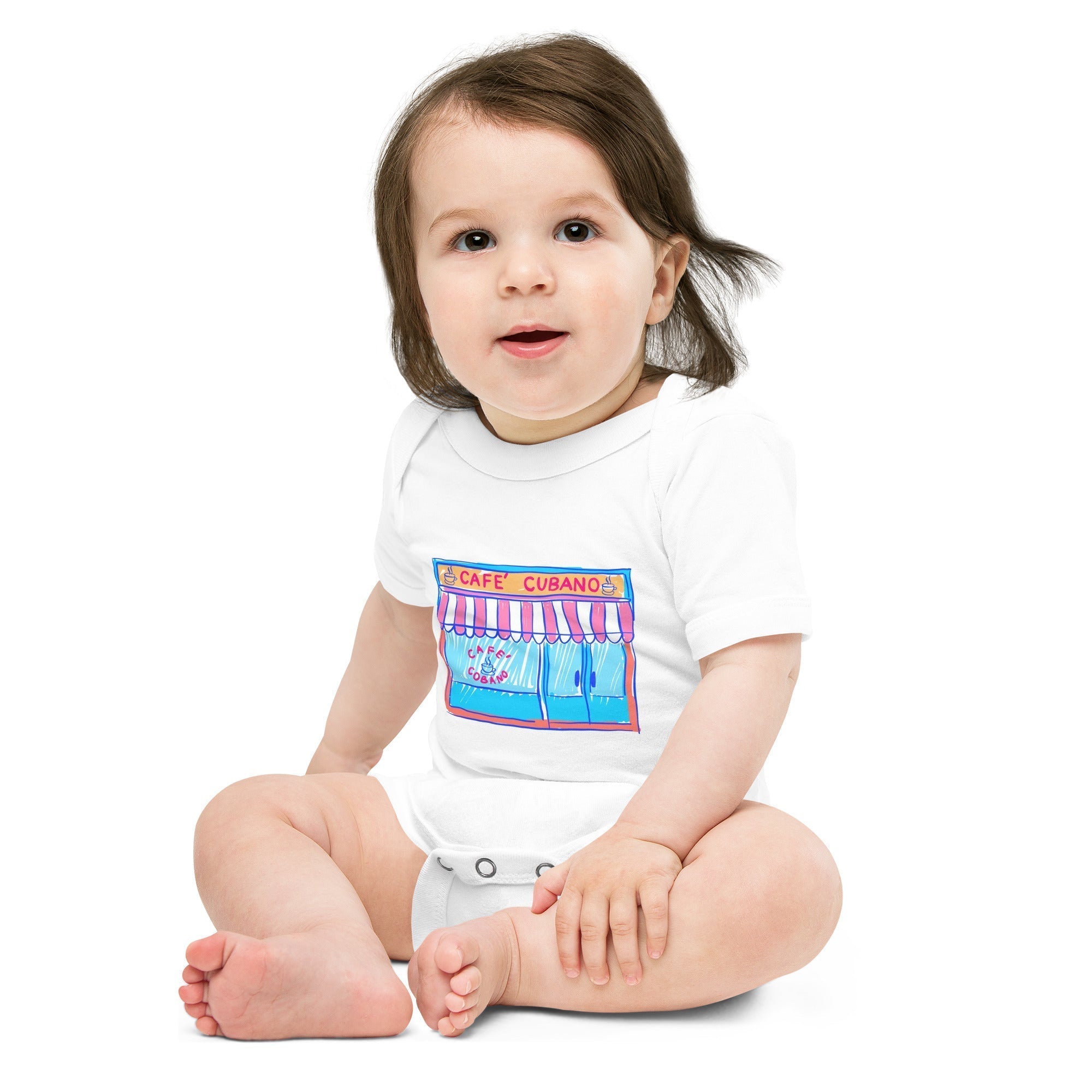 Florida Caf Cubano Baby Short Sleeve One Piece-thumbmail-1